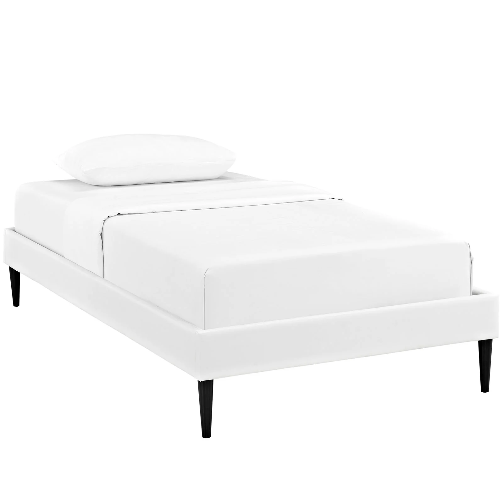 Sherry Twin Vinyl Bed Frame with Round Tapered Legs By Modway - MOD-5581 - Image 3