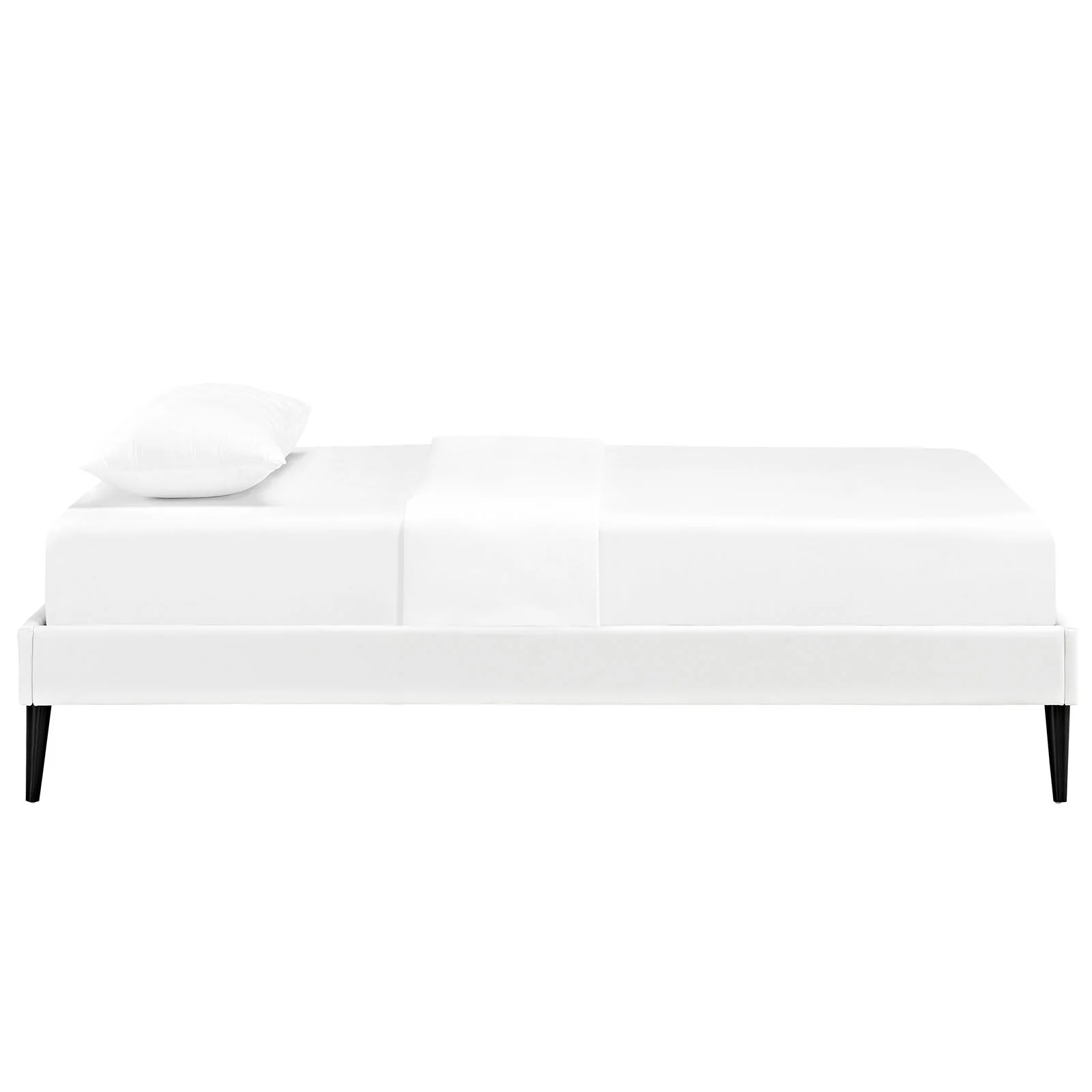 Sherry Twin Vinyl Bed Frame with Round Tapered Legs By Modway - MOD-5581 - Image 4