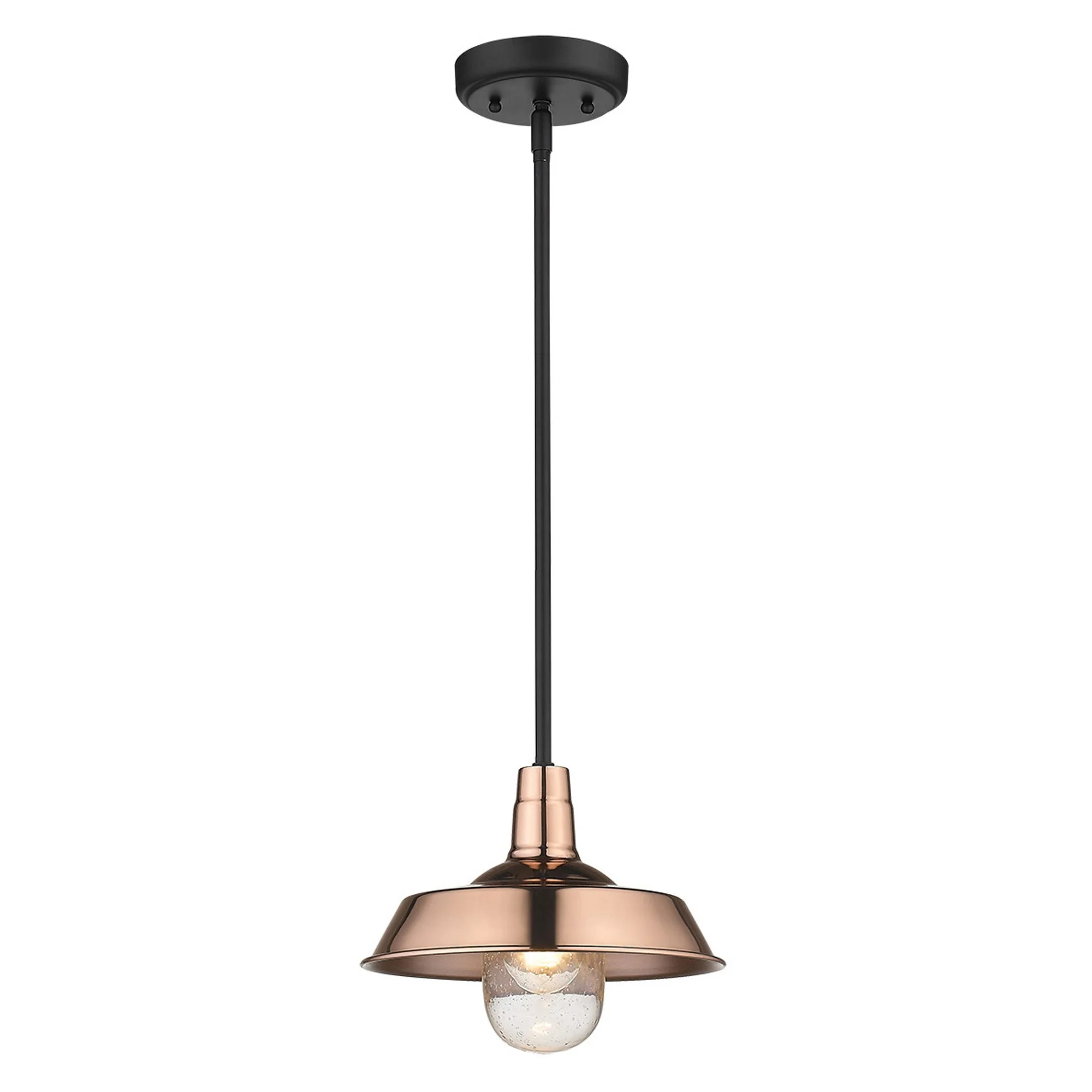Shiny Copper Shallow Plate Adjustable Pendant Light By Homeroots - Image 2