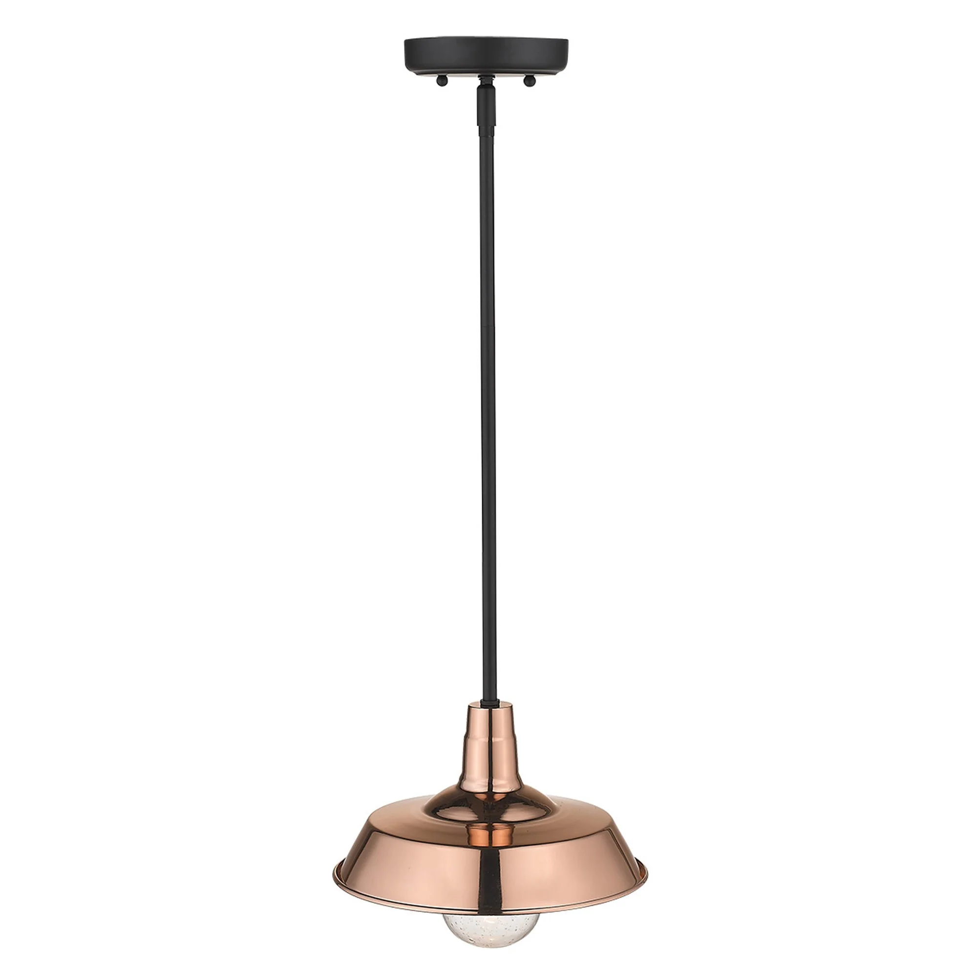 Shiny Copper Shallow Plate Adjustable Pendant Light By Homeroots - Image 3