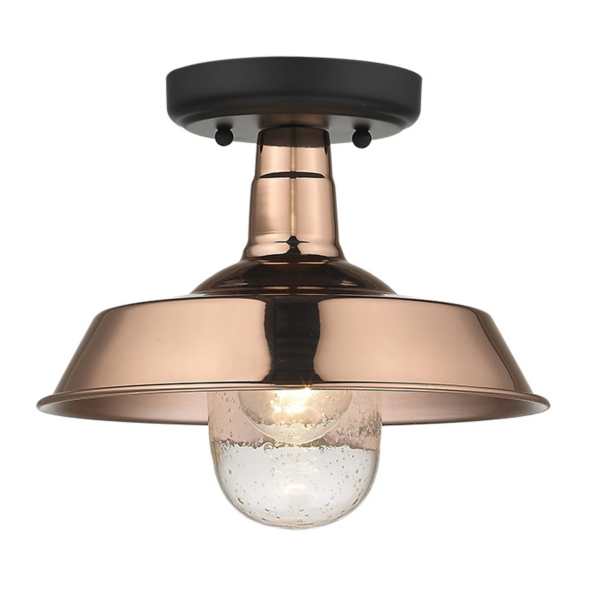 Shiny Copper Shallow Plate Adjustable Pendant Light By Homeroots - Image 6