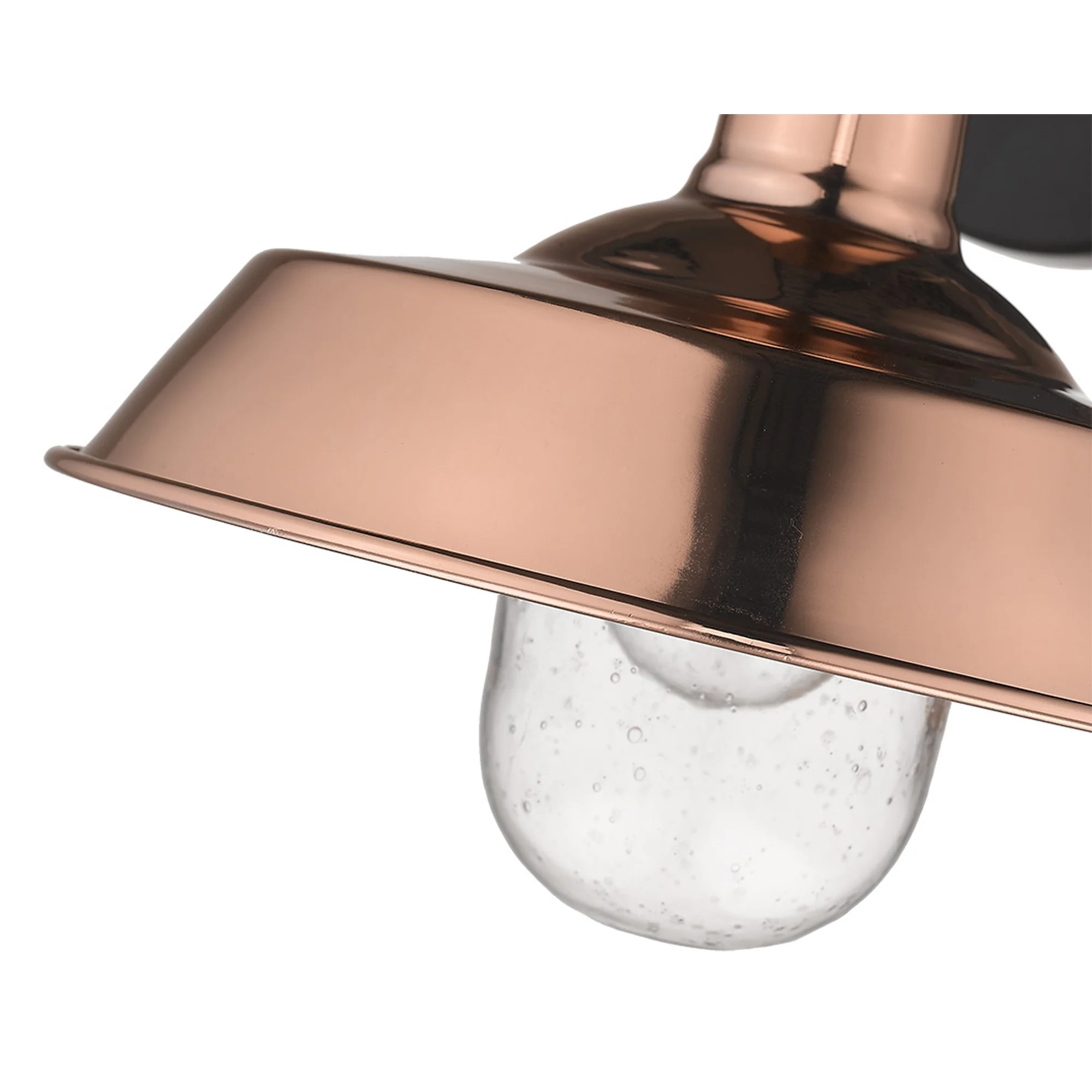 Shiny Copper Shallow Plate Shape Wall Light By Homeroots - Image 5
