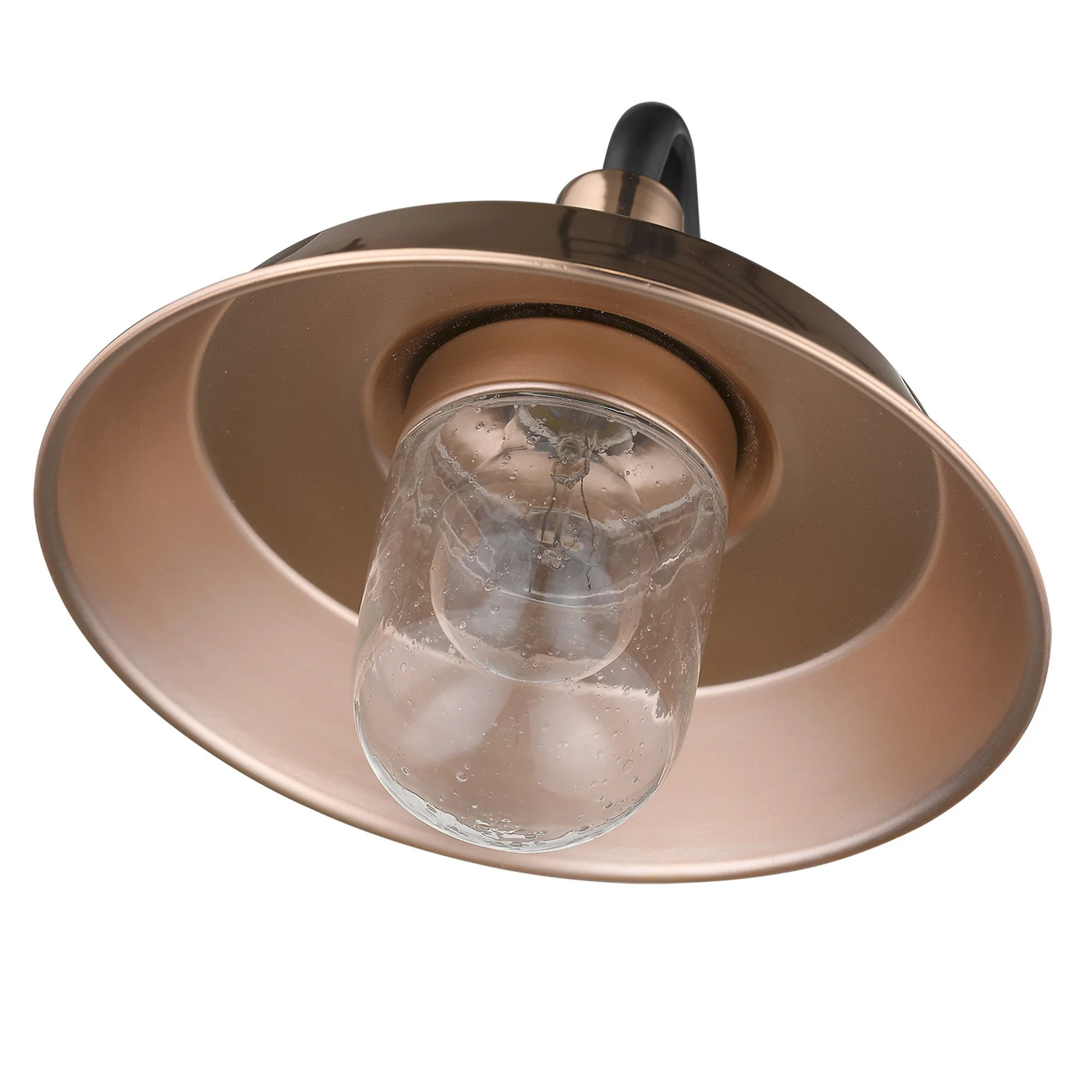 Shiny Copper Shallow Plate Shape Wall Light By Homeroots - Image 9