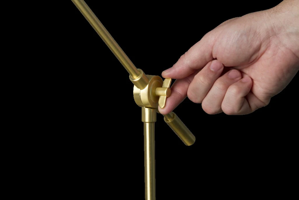 Shiny Satin Brass LED Adjustable Desk Lamp By Homeroots - Image 3