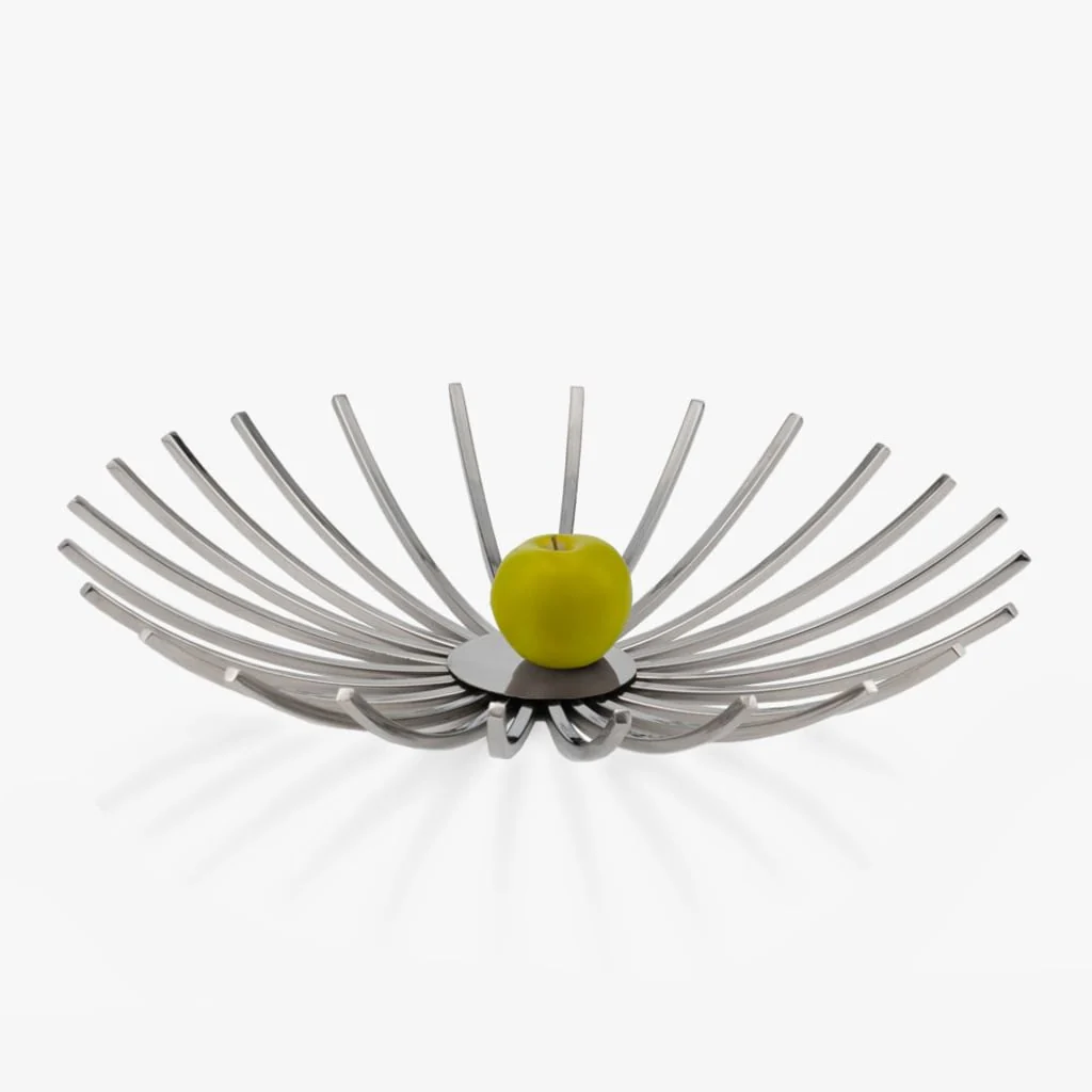Shiny Silver Open Spike Centerpiece Bowl By Homeroots - Image 2