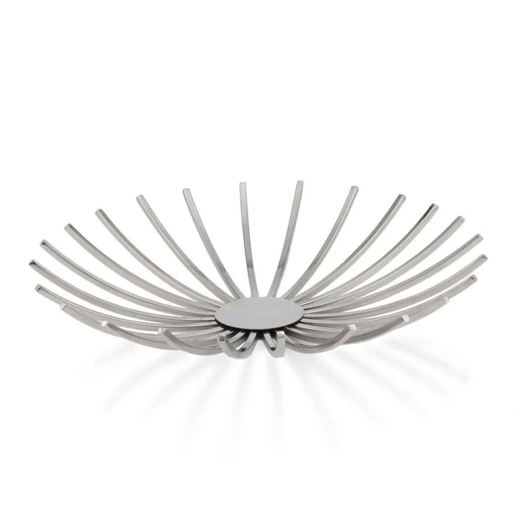 Shiny Silver Open Spike Centerpiece Bowl By Homeroots - Image 4