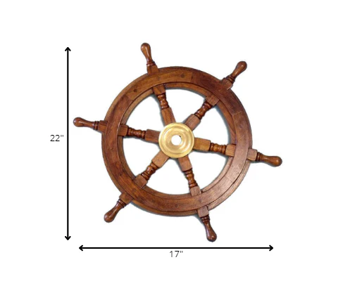 Ship Wheel By Homeroots - 364329 - Image 5