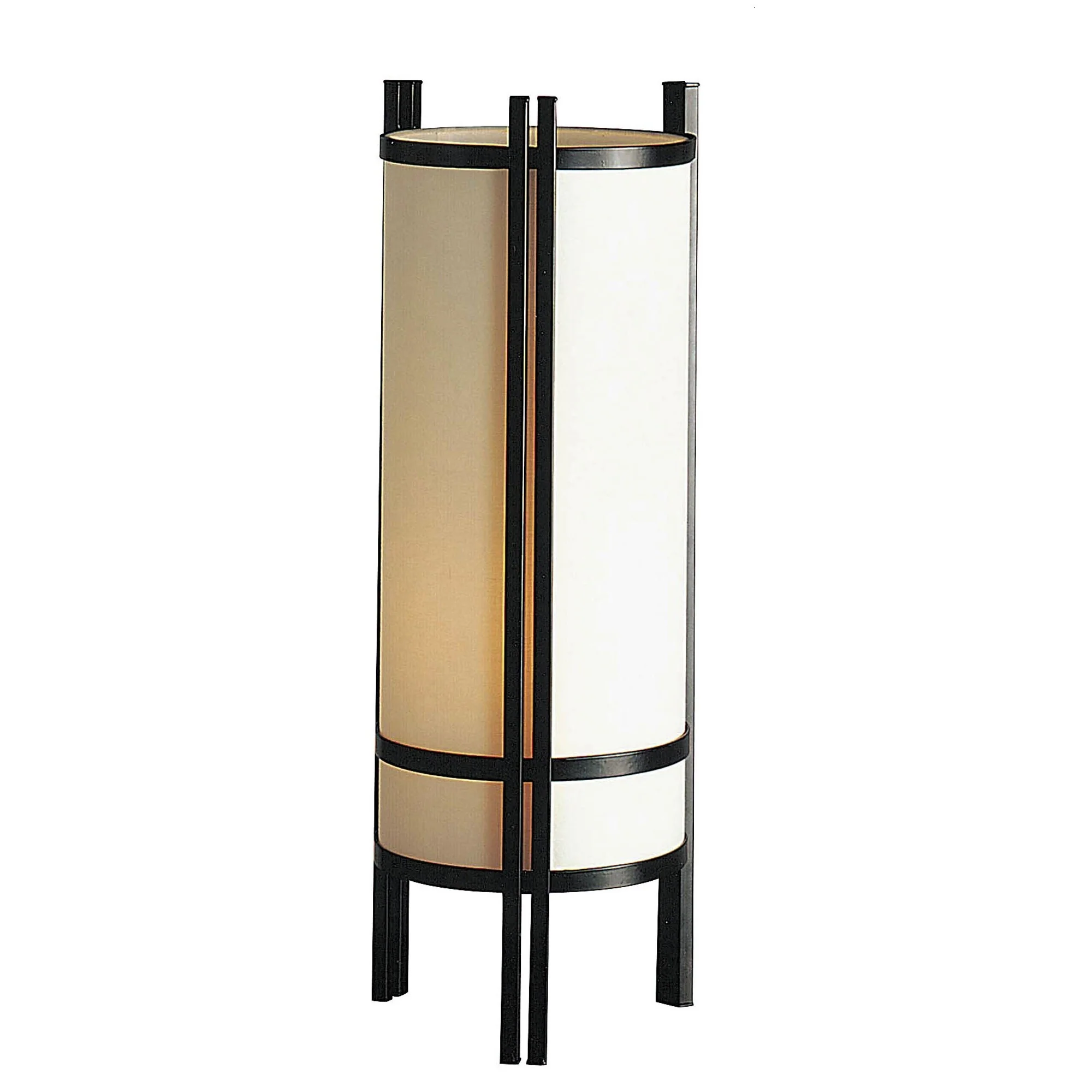 Shoji Inspired Linen and Wood Table Lamp By Homeroots - Image 2