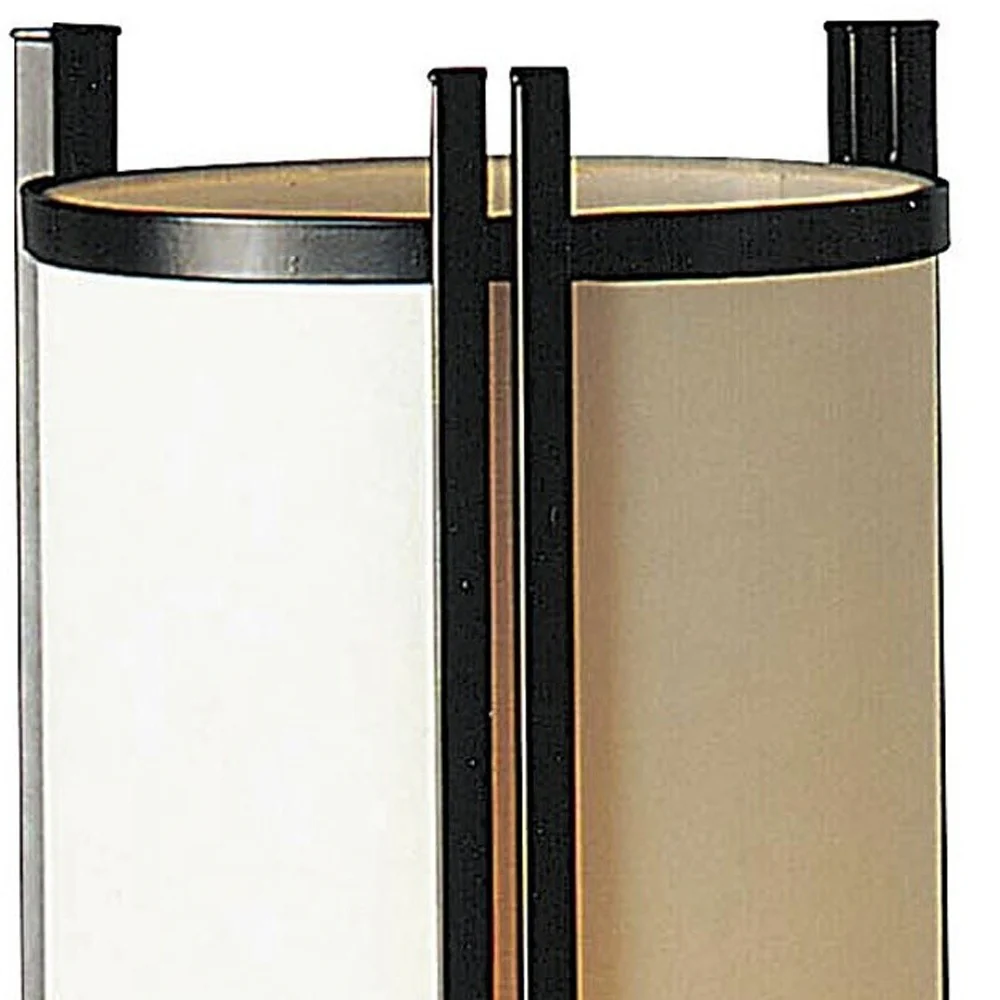 Shoji Inspired Linen and Wood Table Lamp By Homeroots - Image 3
