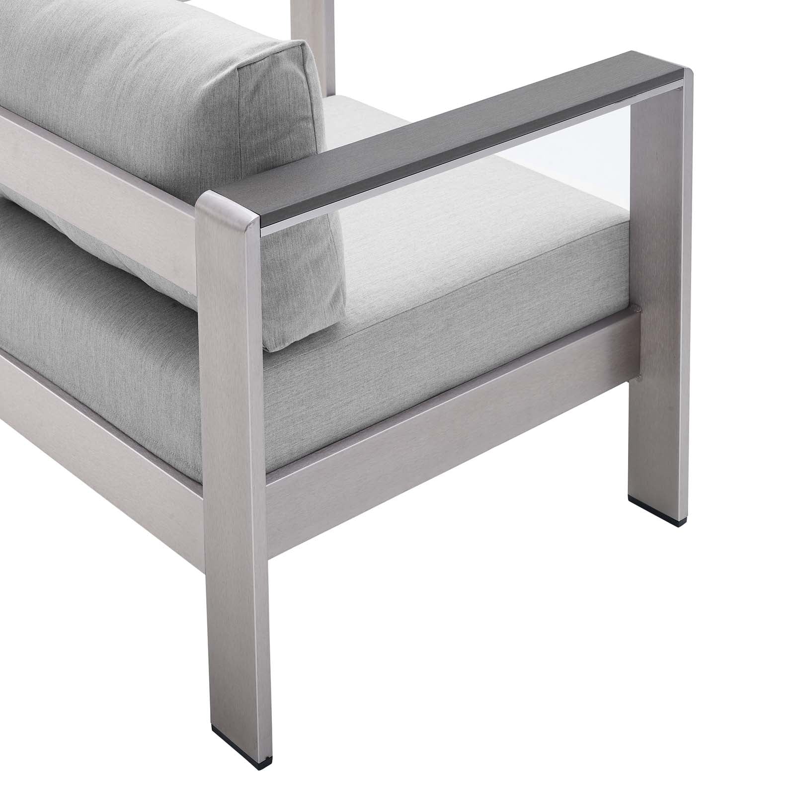 Shore Sunbrella® Fabric Outdoor Patio Aluminum 4 Piece Set By Modway - EEI-4316 - Image 11