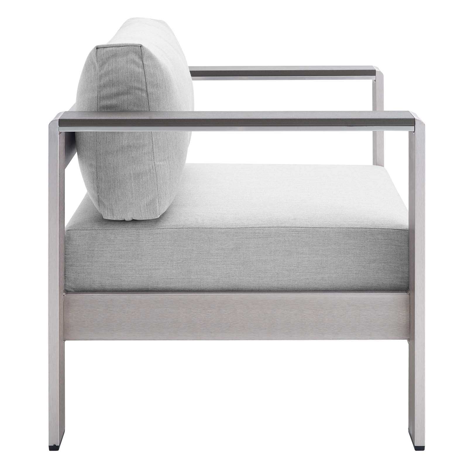 Shore Sunbrella® Fabric Outdoor Patio Aluminum 4 Piece Set By Modway - EEI-4316 - Image 9