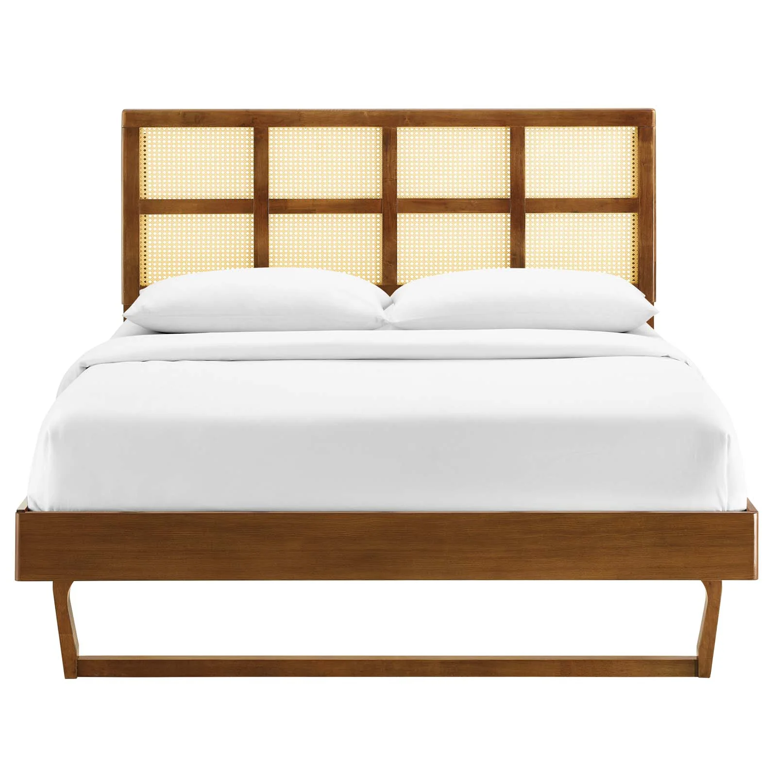 Sidney Cane and Wood Full Platform Bed With Angular Legs By Modway - MOD-6371 - Image 5