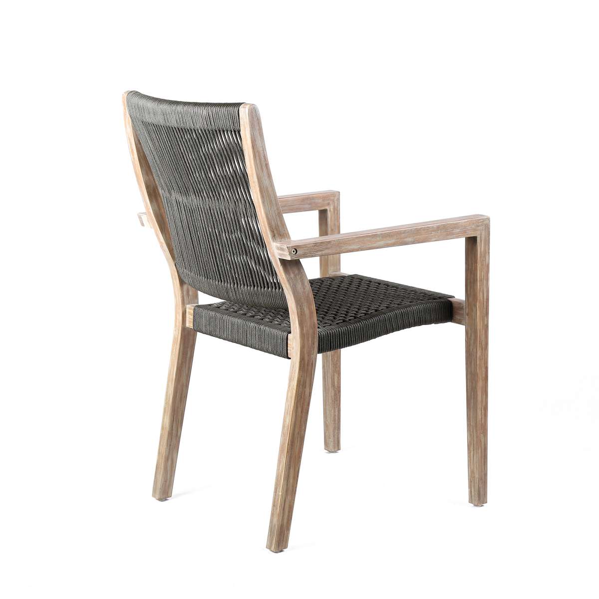 Sienna and Madsen 5 Piece Outdoor Eucalyptus Dining Set with Grey Teak Finish By Armen Living - Image 5