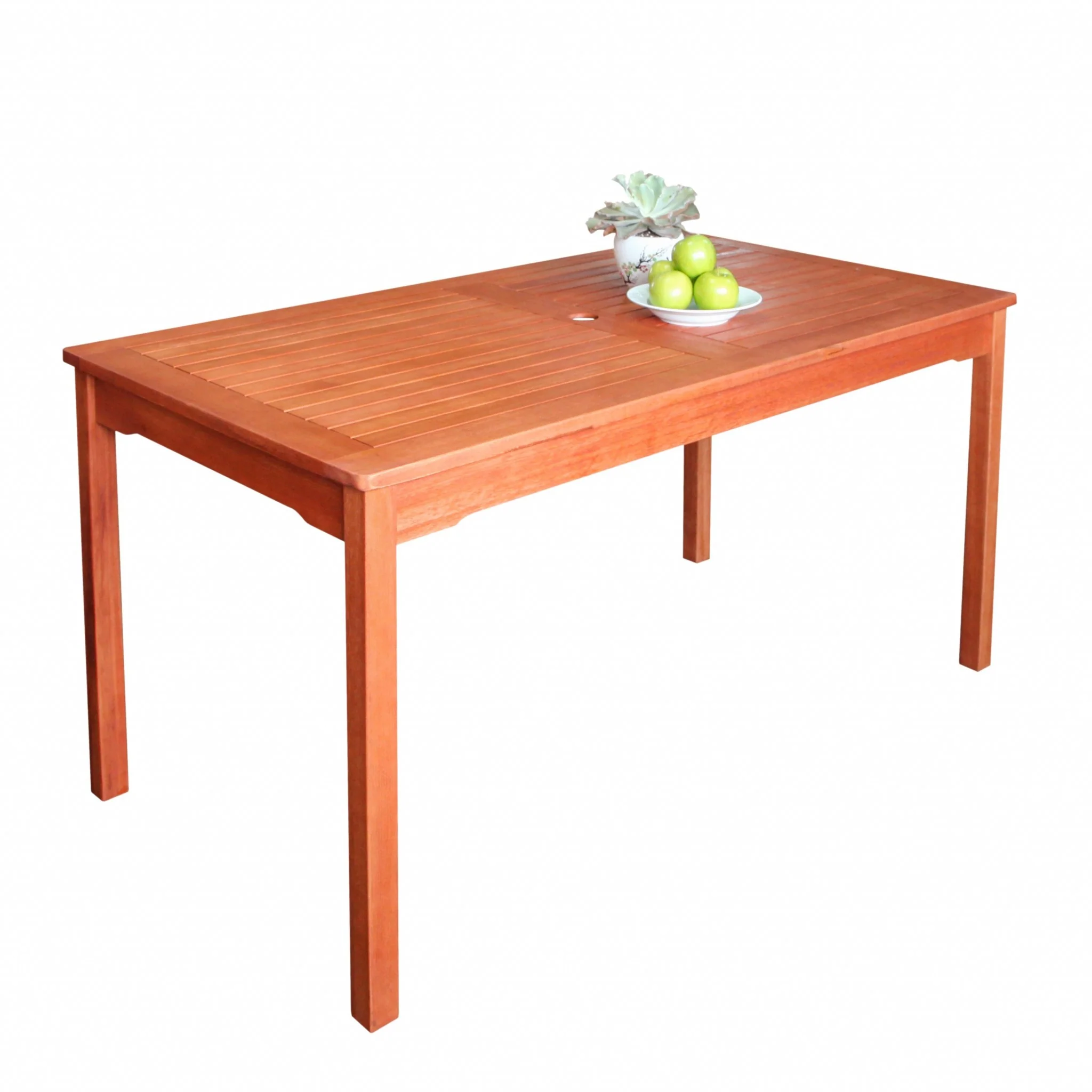 Sienna Brown Dining Table with Straight Legs By Homeroots - Image 2