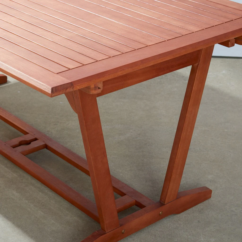 Sienna Brown Extendable Dining Table By Homeroots - Image 3
