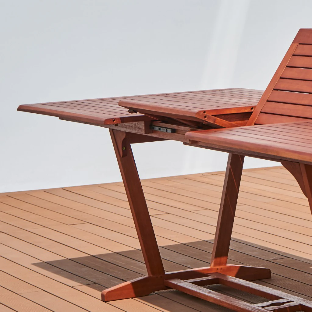 Sienna Brown Extendable Dining Table By Homeroots - Image 4