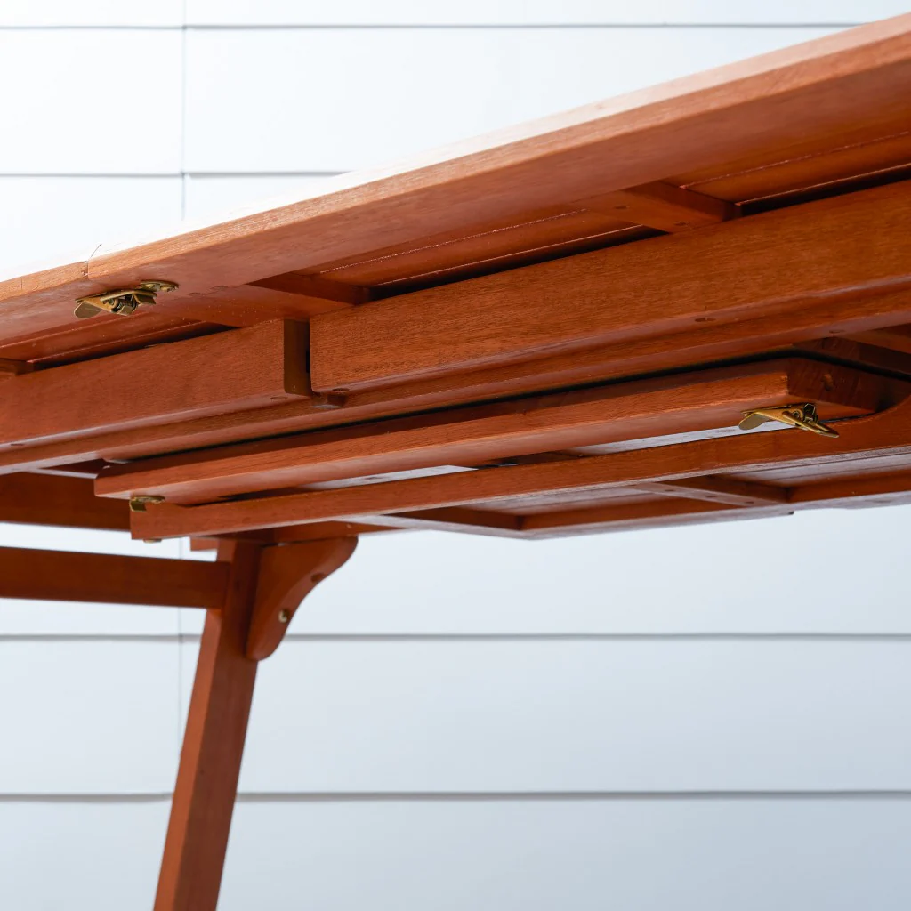 Sienna Brown Extendable Dining Table By Homeroots - Image 7