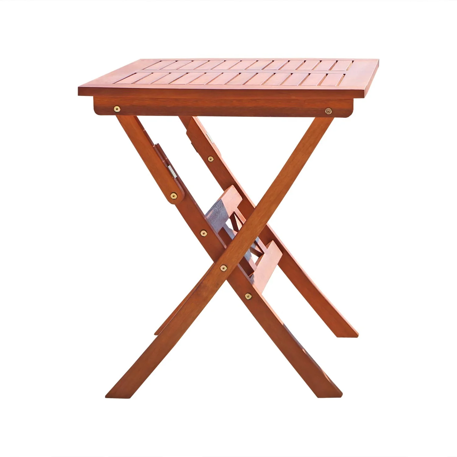 Sienna Brown Folding Serving Table By Homeroots - Image 2