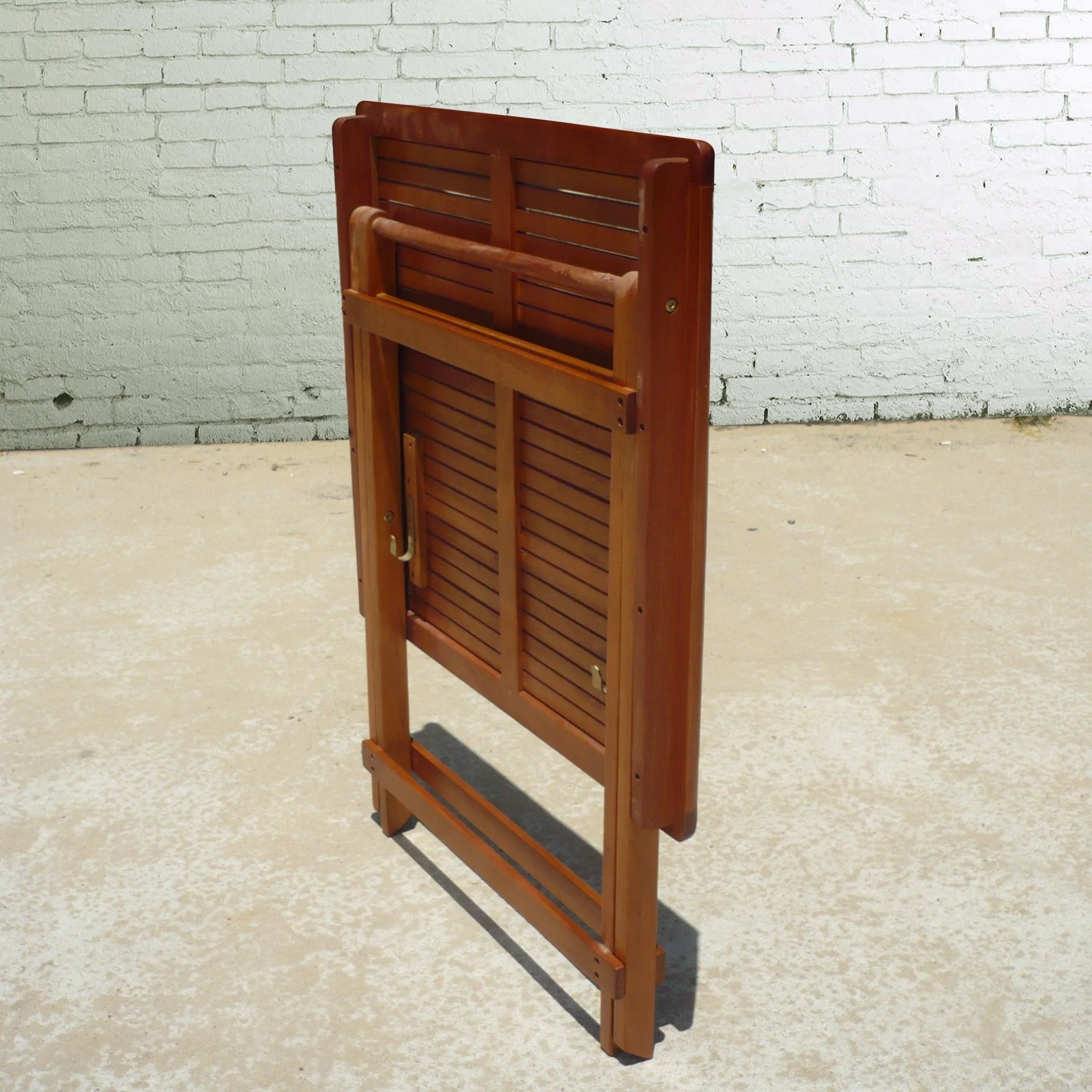 Sienna Brown Folding Serving Table By Homeroots - Image 4