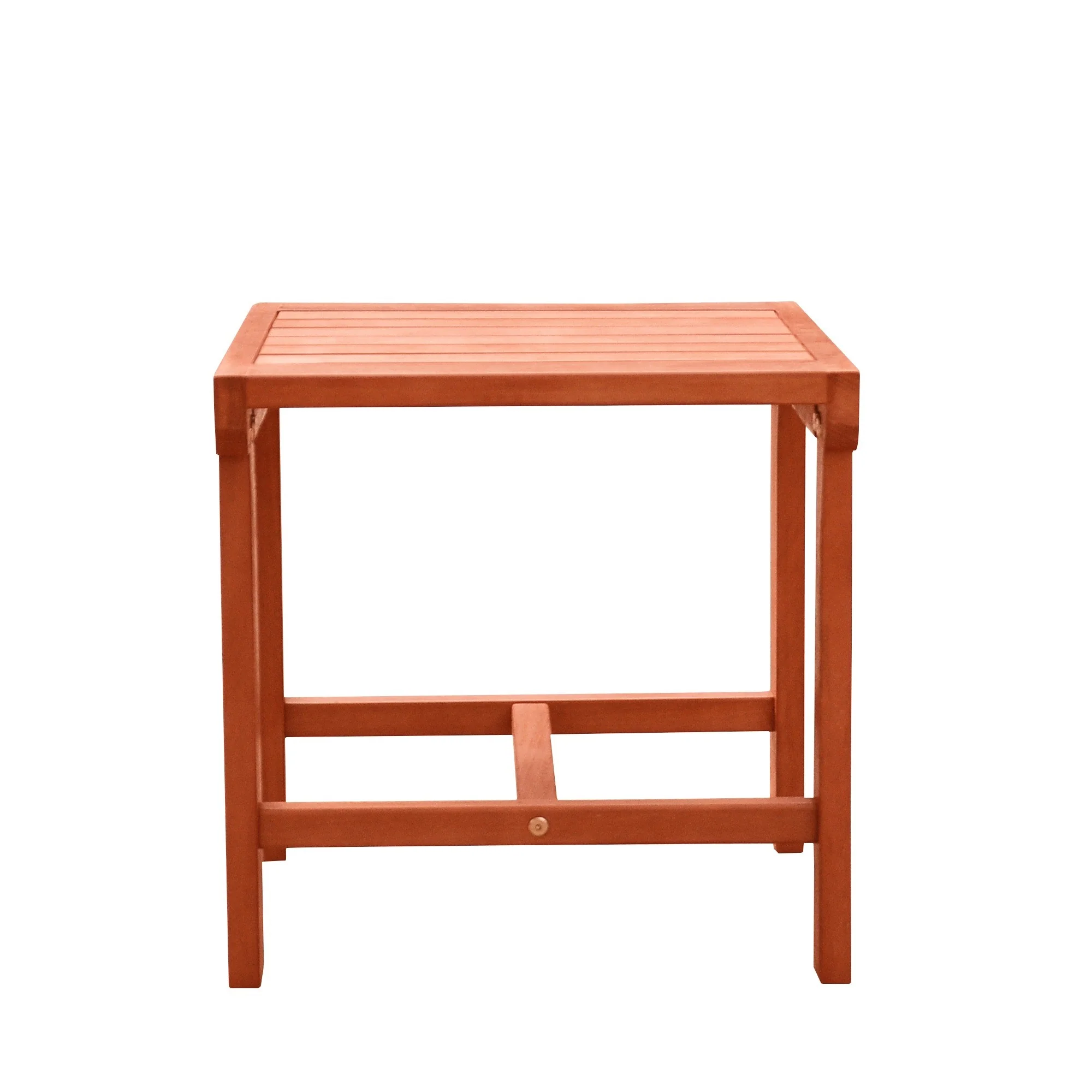 Sienna Brown Outdoor Wooden Side Table By Homeroots - Image 3