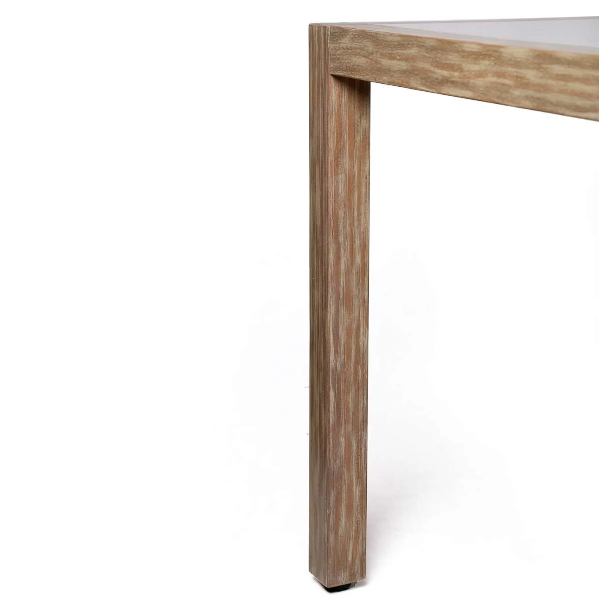 Sienna Outdoor Eucalyptus Dining Table with Teak Finish and Grey Super Stone Top By Armen Living - Image 12