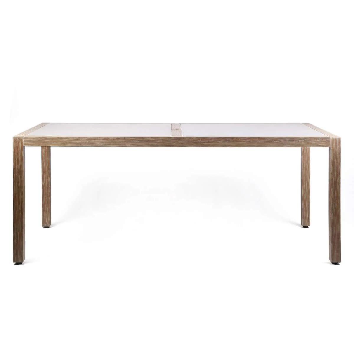 Sienna Outdoor Eucalyptus Dining Table with Teak Finish and Grey Super Stone Top By Armen Living - Image 13