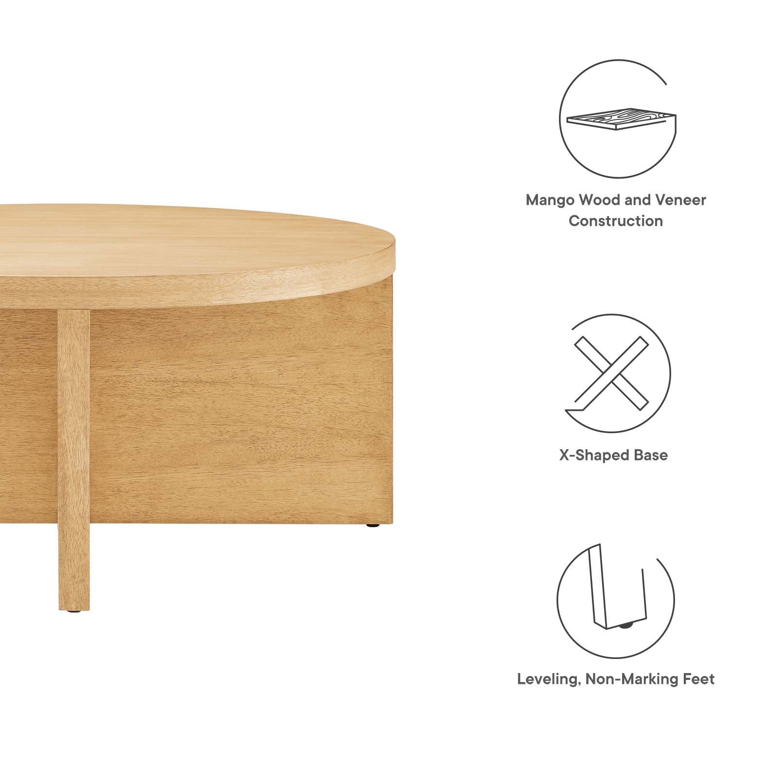 Silas Round Wood Coffee Table By Modway - EEI-6580 - Image 13