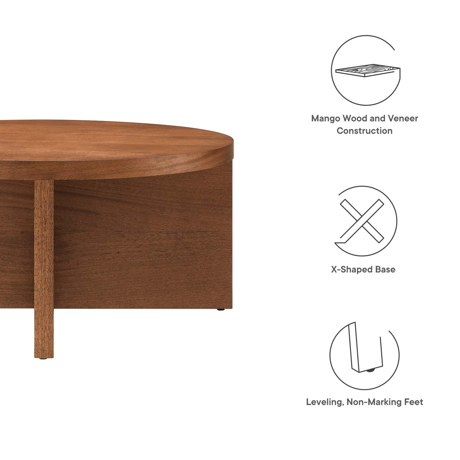 Silas Round Wood Coffee Table By Modway - EEI-6580 - Image 21