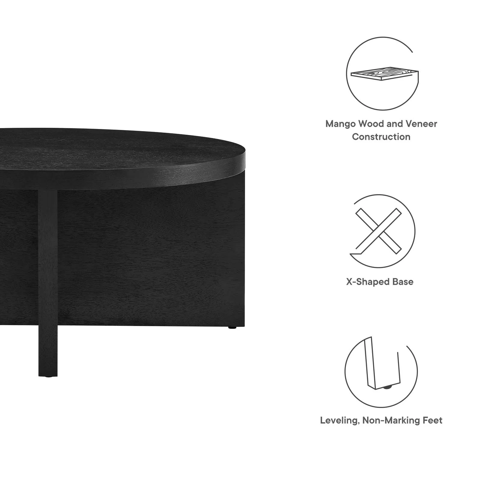 Silas Round Wood Coffee Table By Modway - EEI-6580 - Image 6