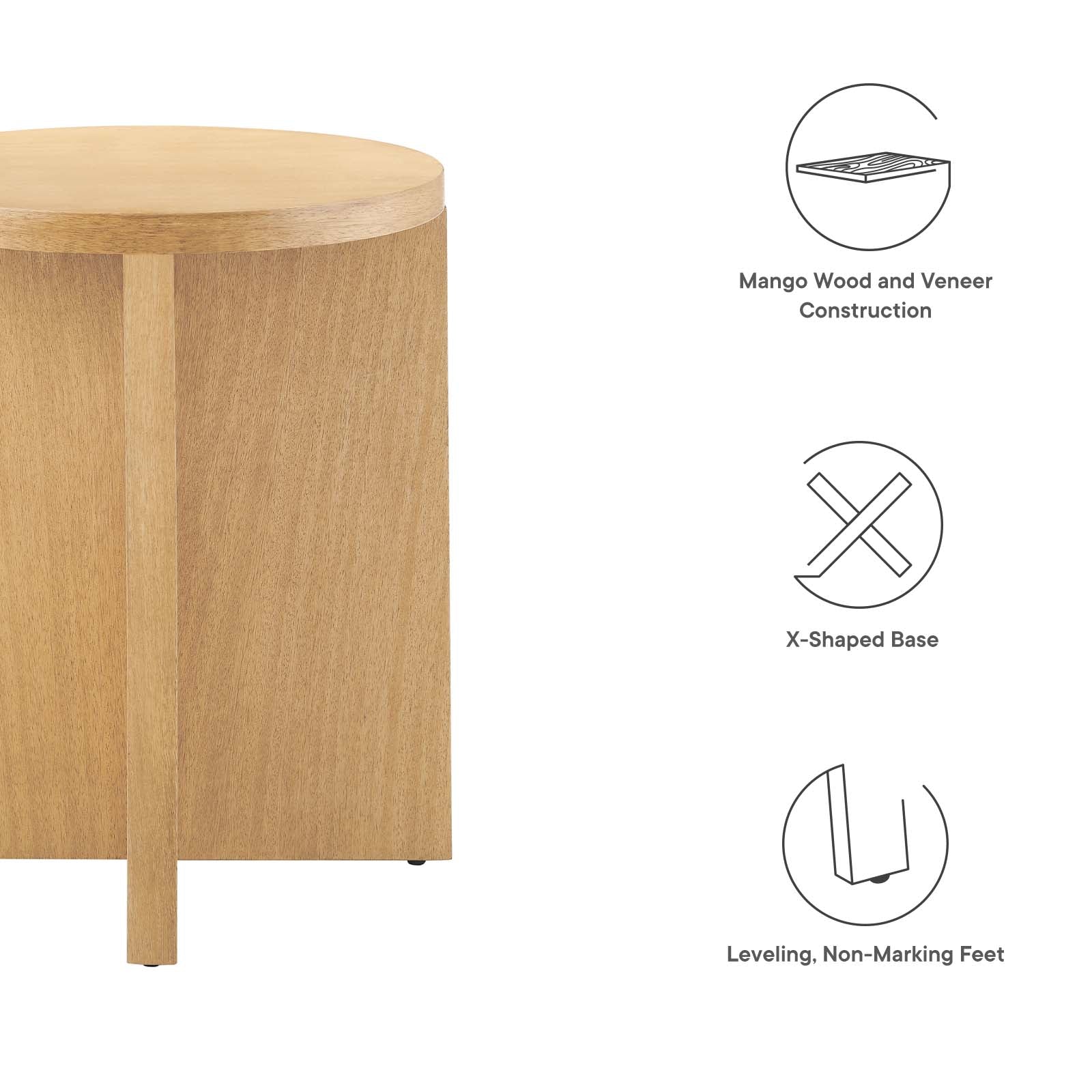 Silas Round Wood Side Table By Modway - EEI-6579 - Image 13
