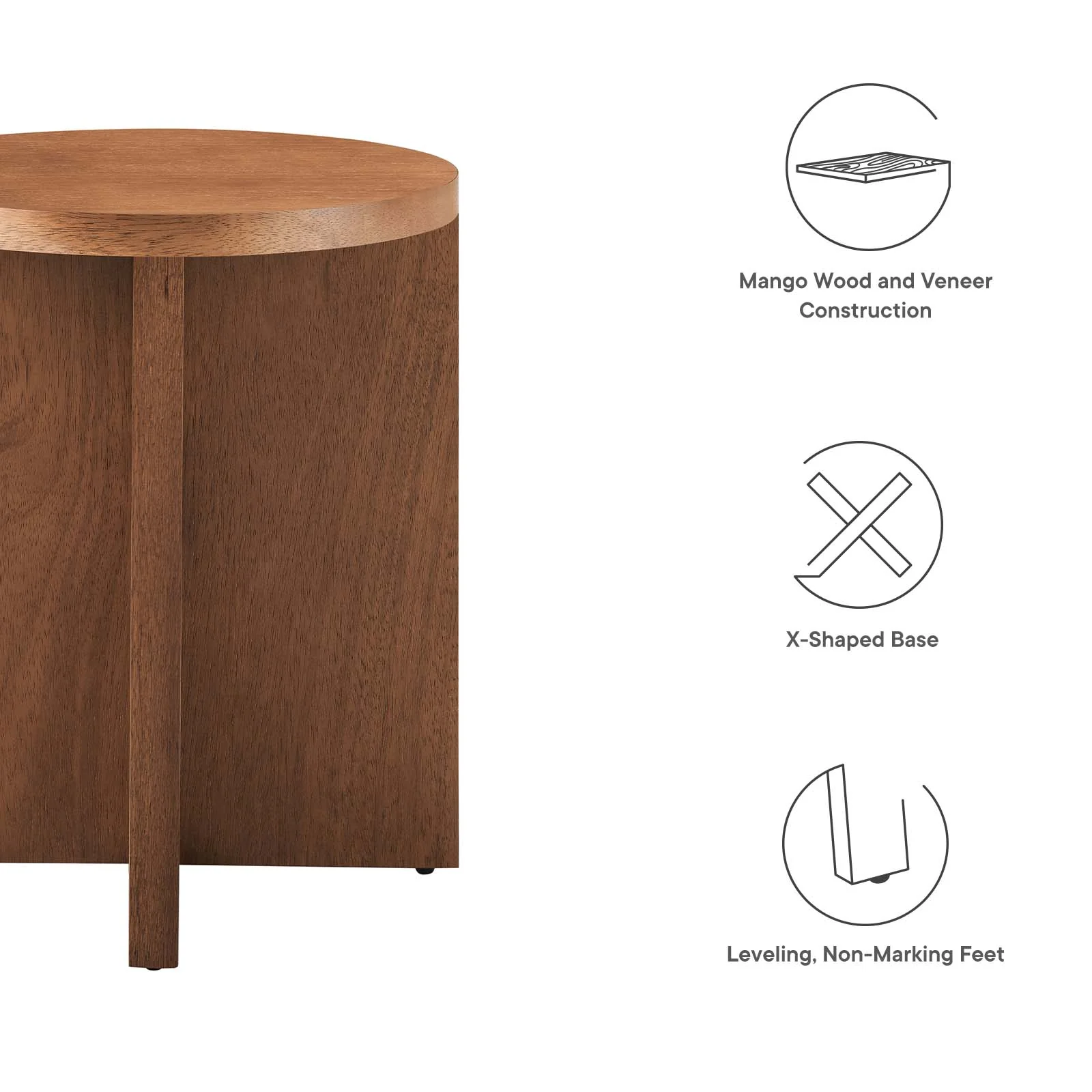Silas Round Wood Side Table By Modway - EEI-6579 - Image 21