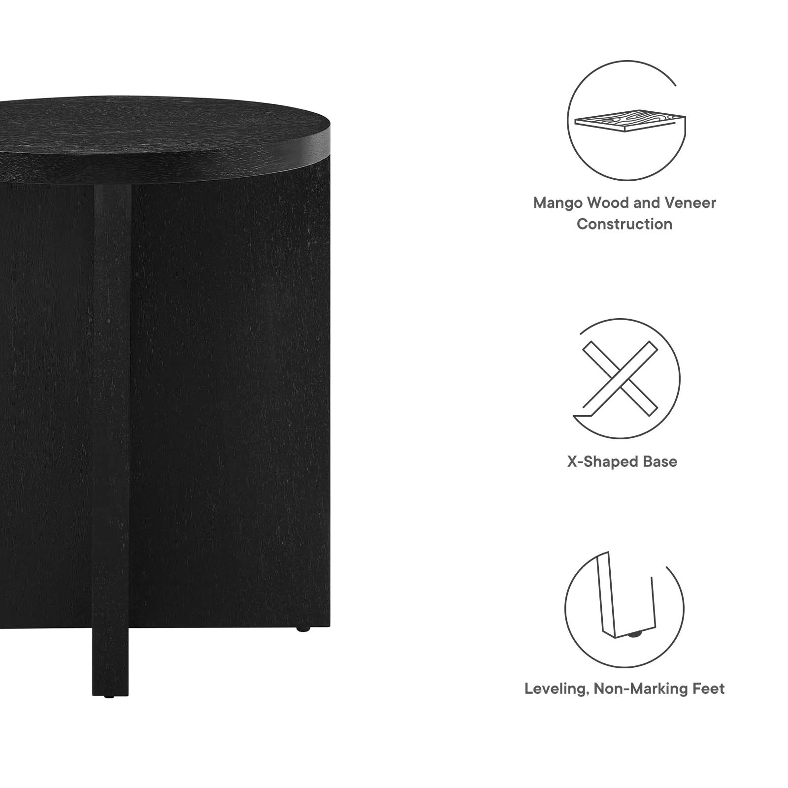 Silas Round Wood Side Table By Modway - EEI-6579 - Image 6