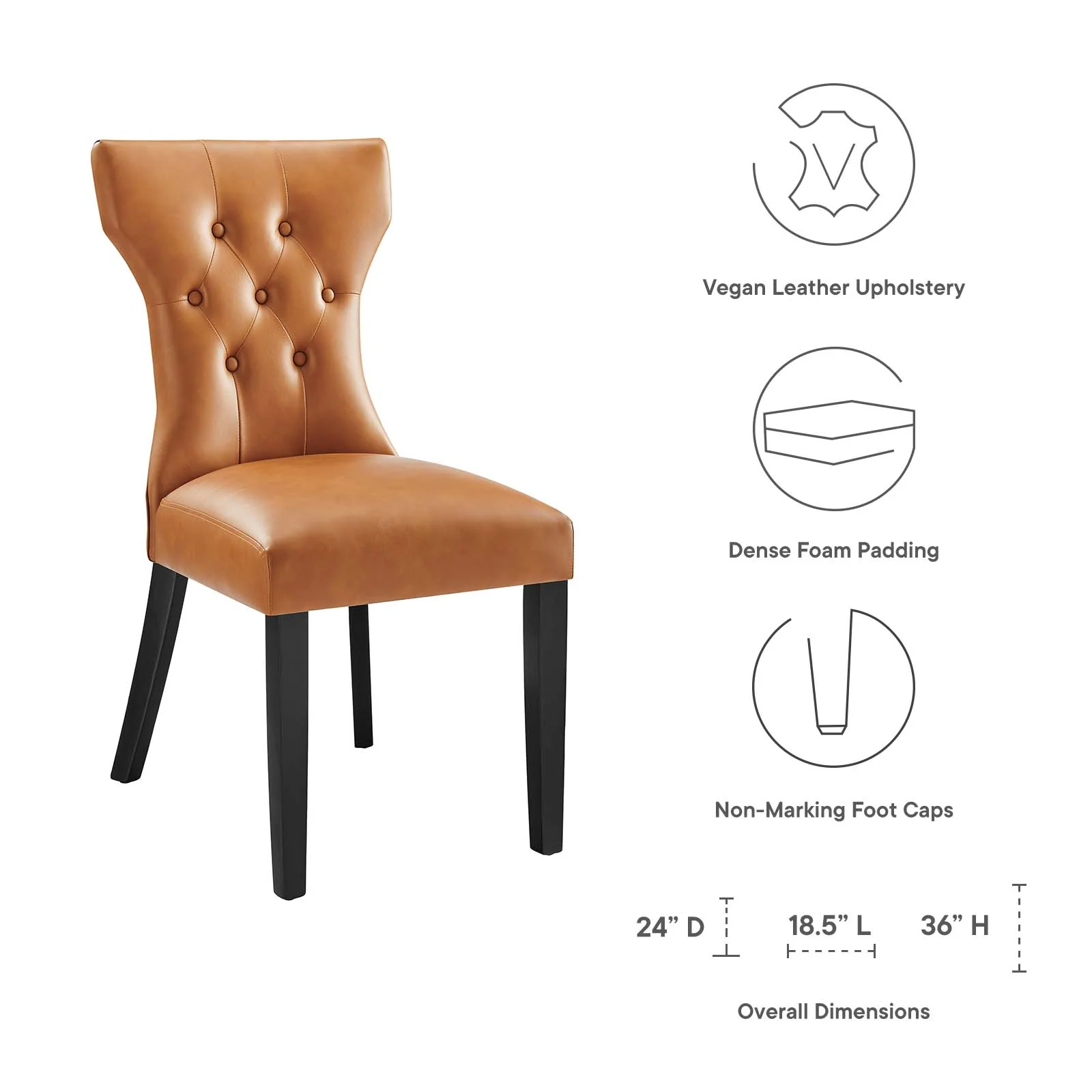 Silhouette Dining Vinyl Side Chair By Modway - EEI-812 - Image 15