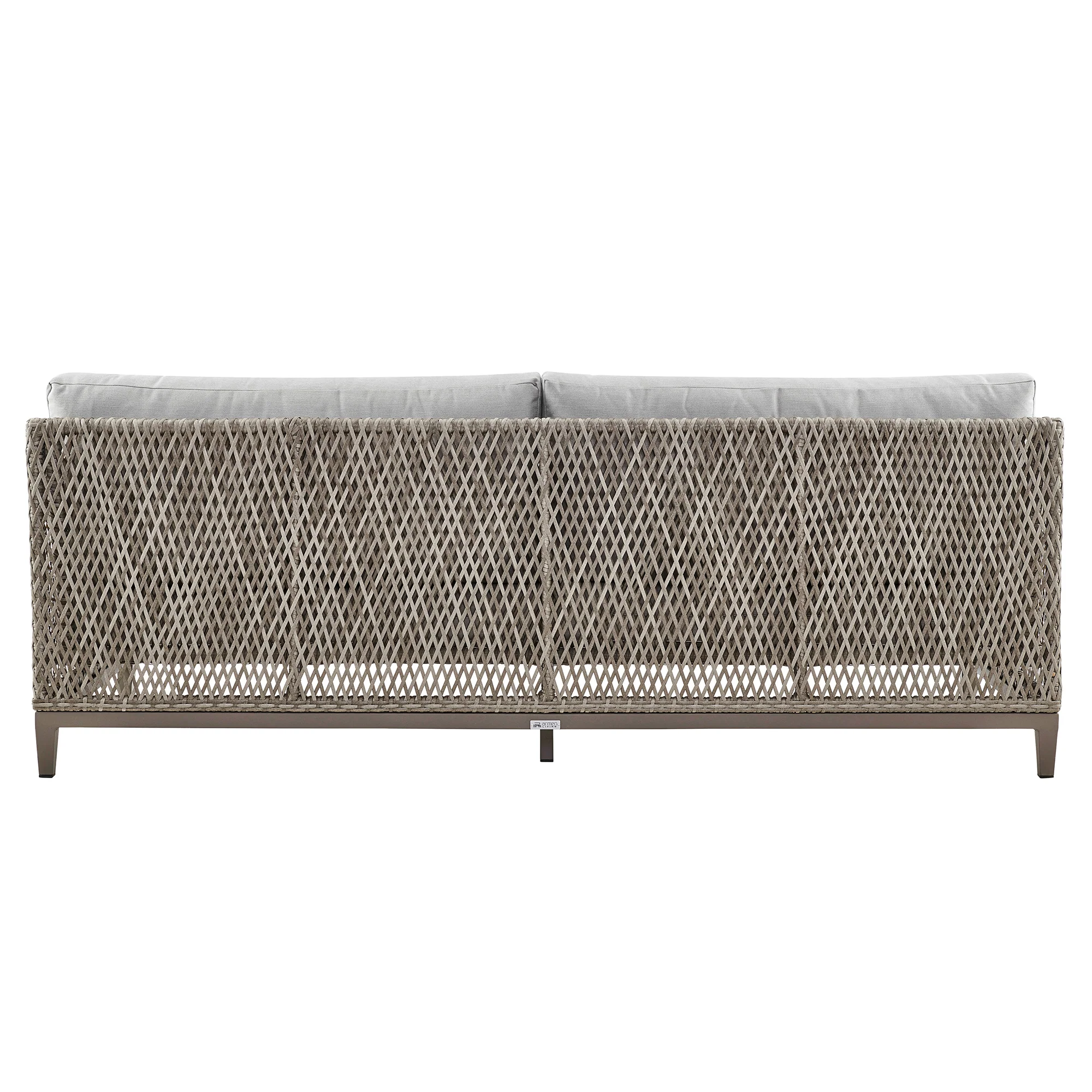 Silvana 4 Piece Outdoor Gray Fabric and Wicker Conversation Set By Armen Living - Image 4