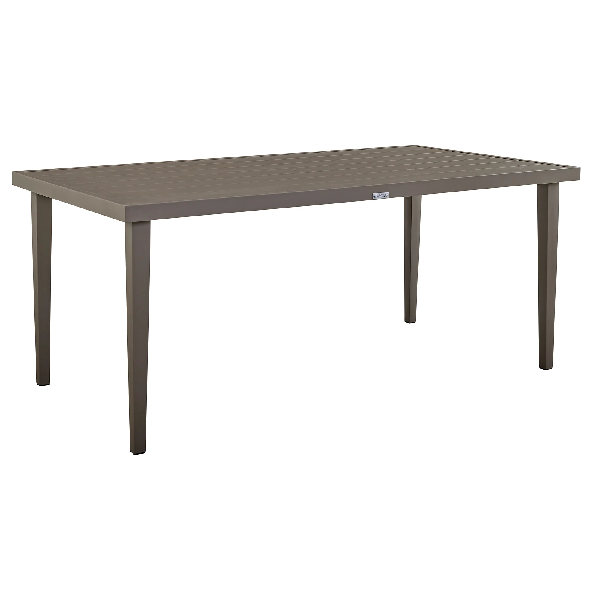 Silvana Outdoor Aluminum Gray Rectangle Dining Table By Armen Living - Image 4