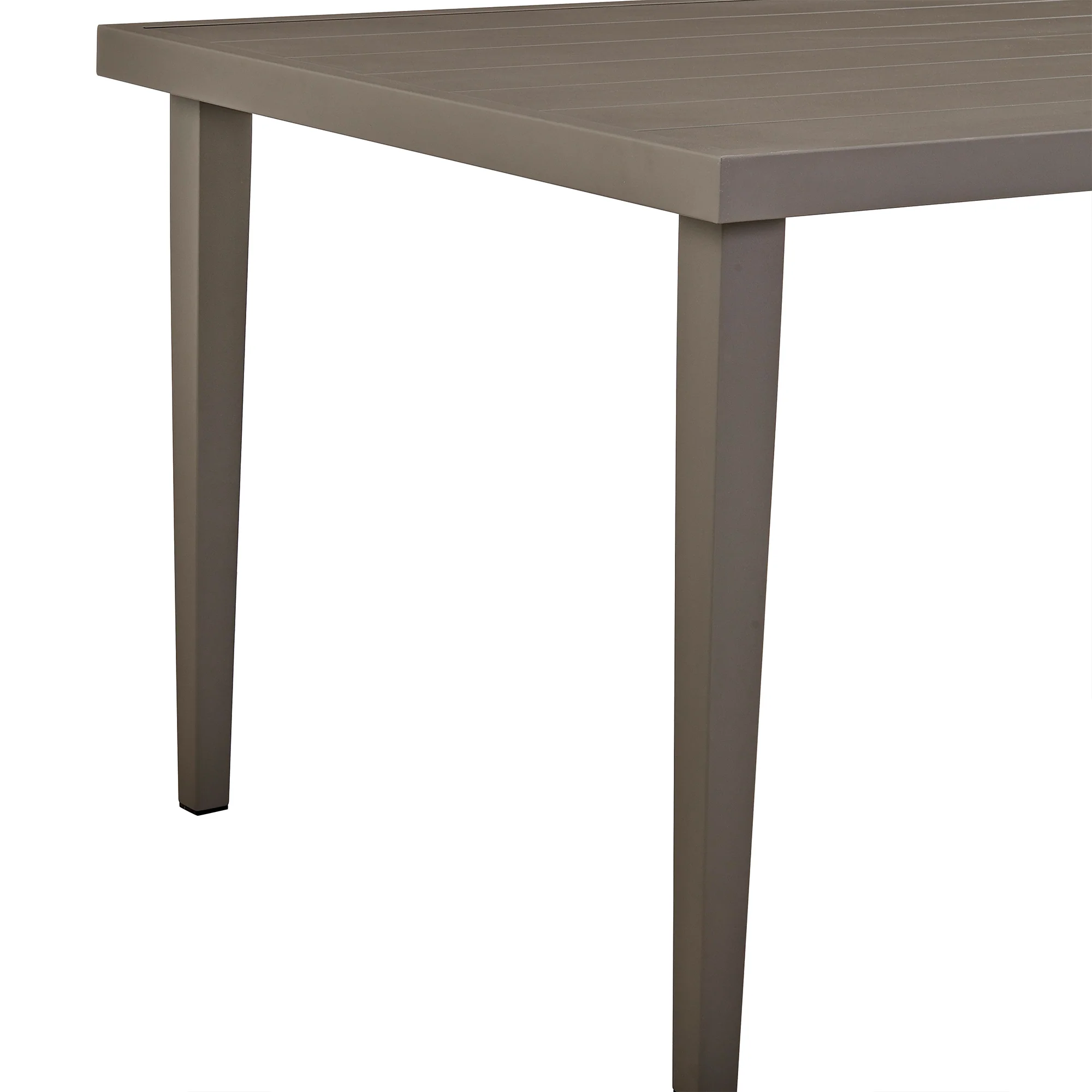 Silvana Outdoor Aluminum Gray Rectangle Dining Table By Armen Living - Image 6