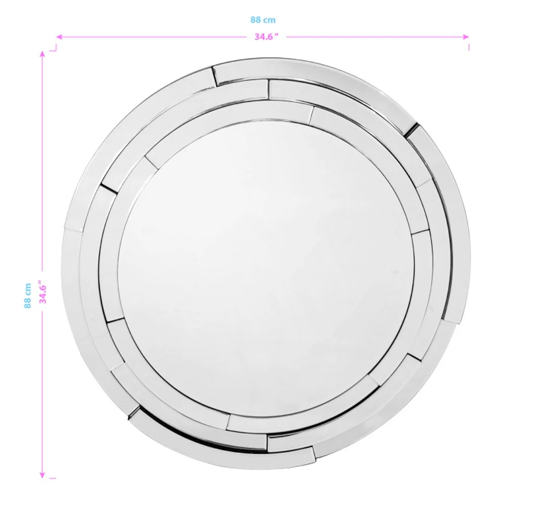 Silver 3D Framed Mirror By Homeroots - Image 3