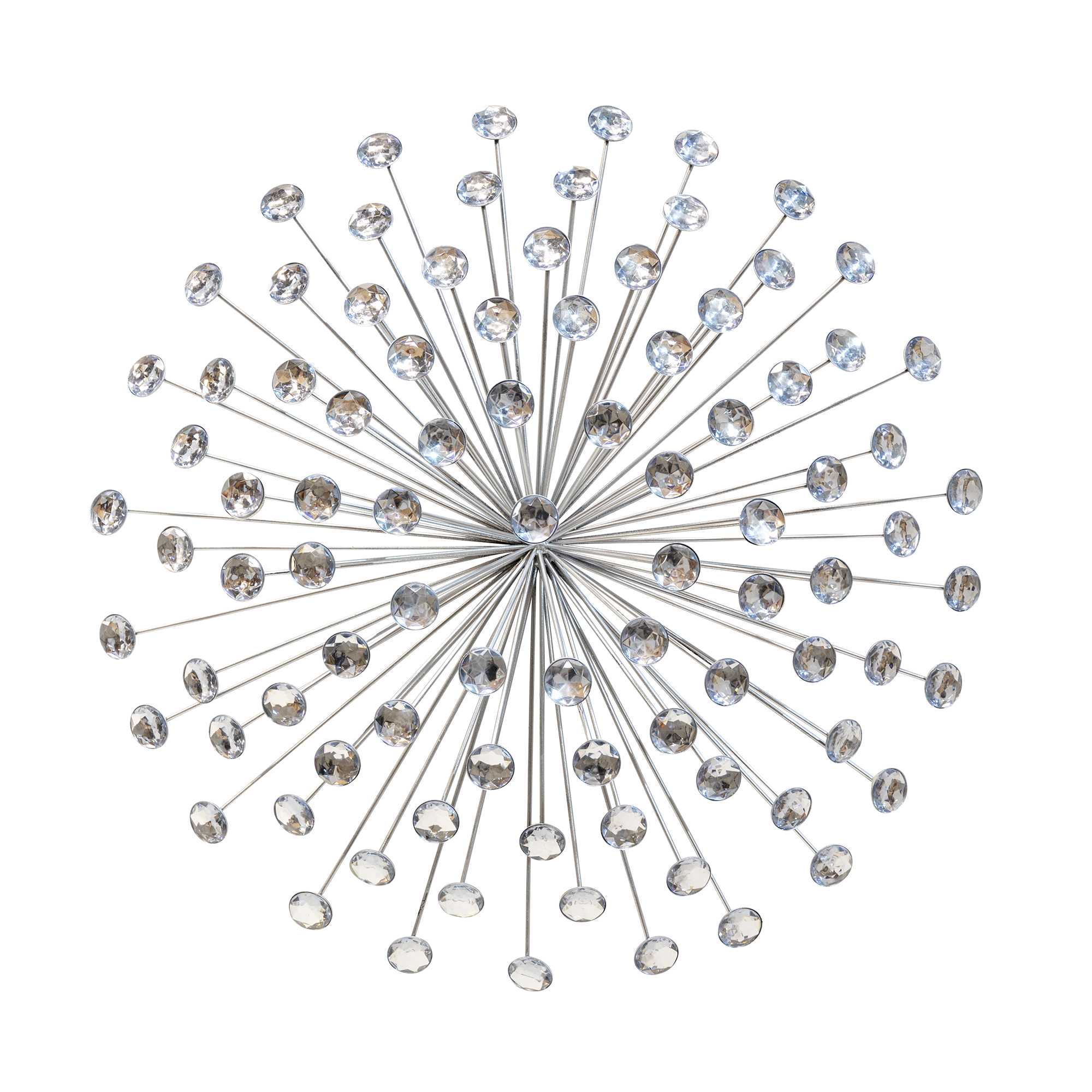 Silver Acrylic Burst Metal Wall Decor By Homeroots - Image 2