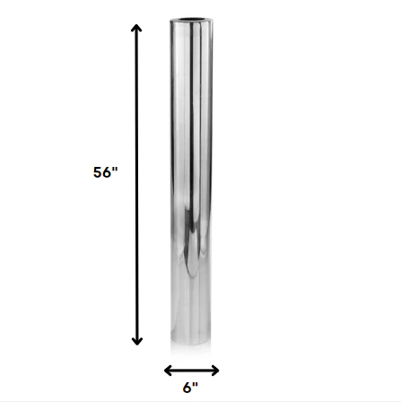 Silver Aluminum Cylinder Table Vase By Homeroots - Image 3