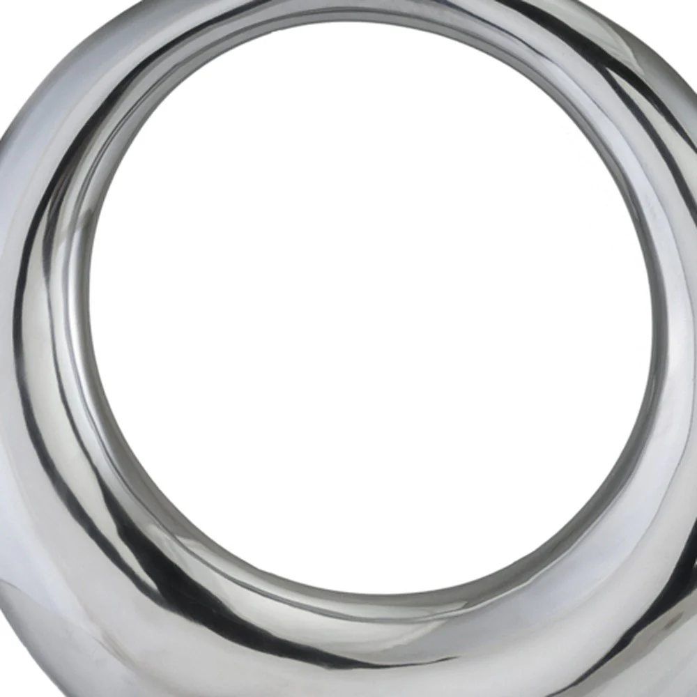 Silver Aluminum Ring Small Hoop Vase By Homeroots - Image 4