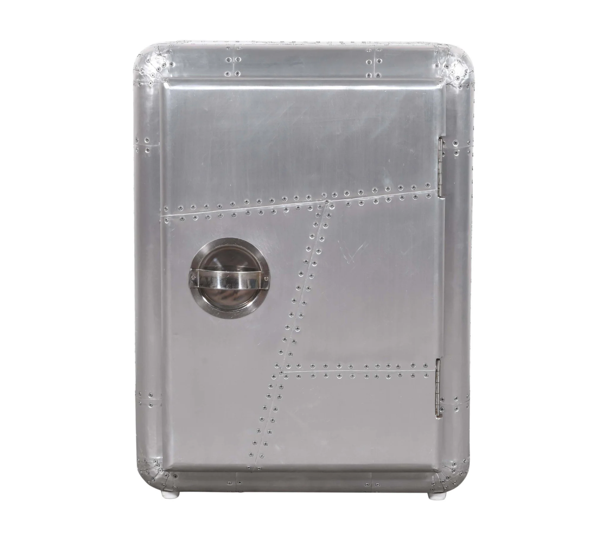 Silver Aluminum Standard Accent Cabinet With One Shelf By Homeroots - Image 3