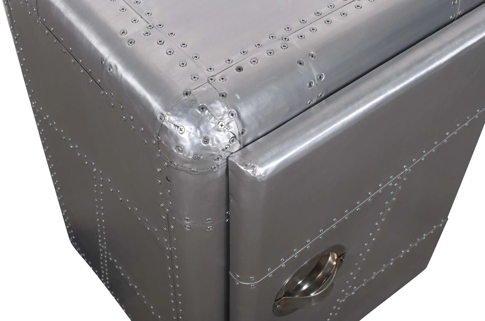 Silver Aluminum Standard Accent Cabinet With One Shelf By Homeroots - Image 7