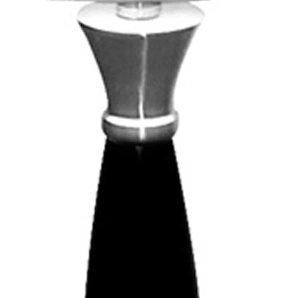 Silver and Black Metal Table Lamp By Homeroots - Image 3