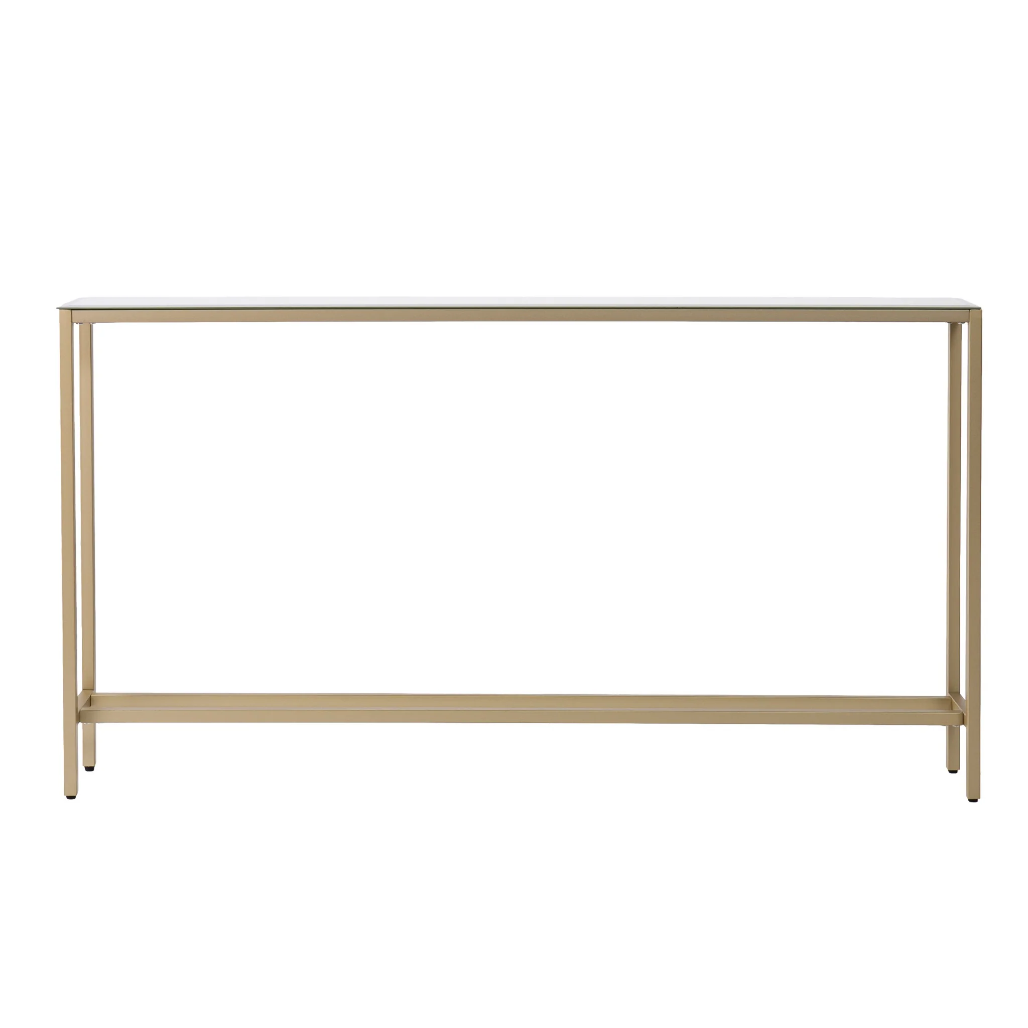 Silver and Gold Mirrored Glass Console Table By Homeroots - Image 2