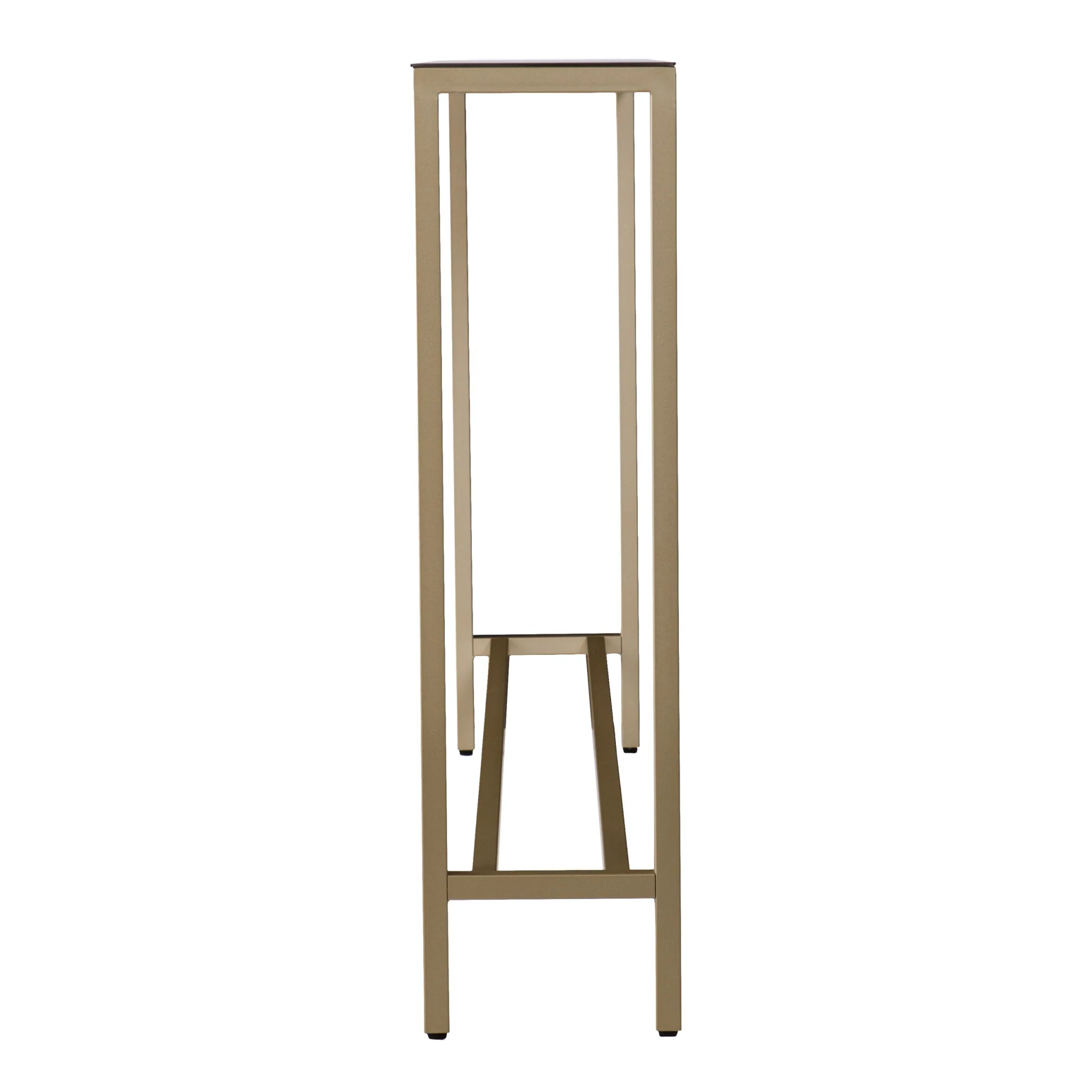 Silver and Gold Mirrored Glass Console Table By Homeroots - Image 4