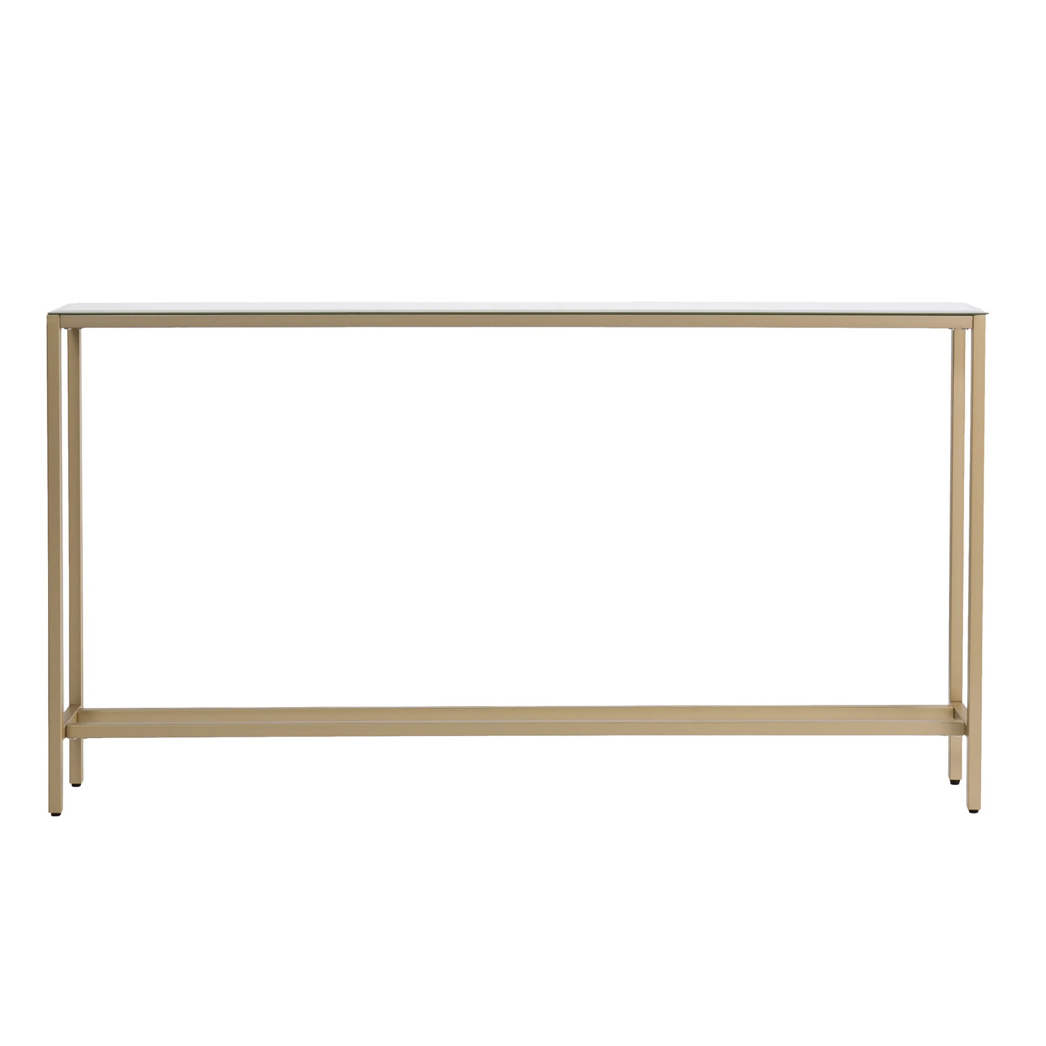 Silver and Gold Mirrored Glass Console Table By Homeroots - Image 7