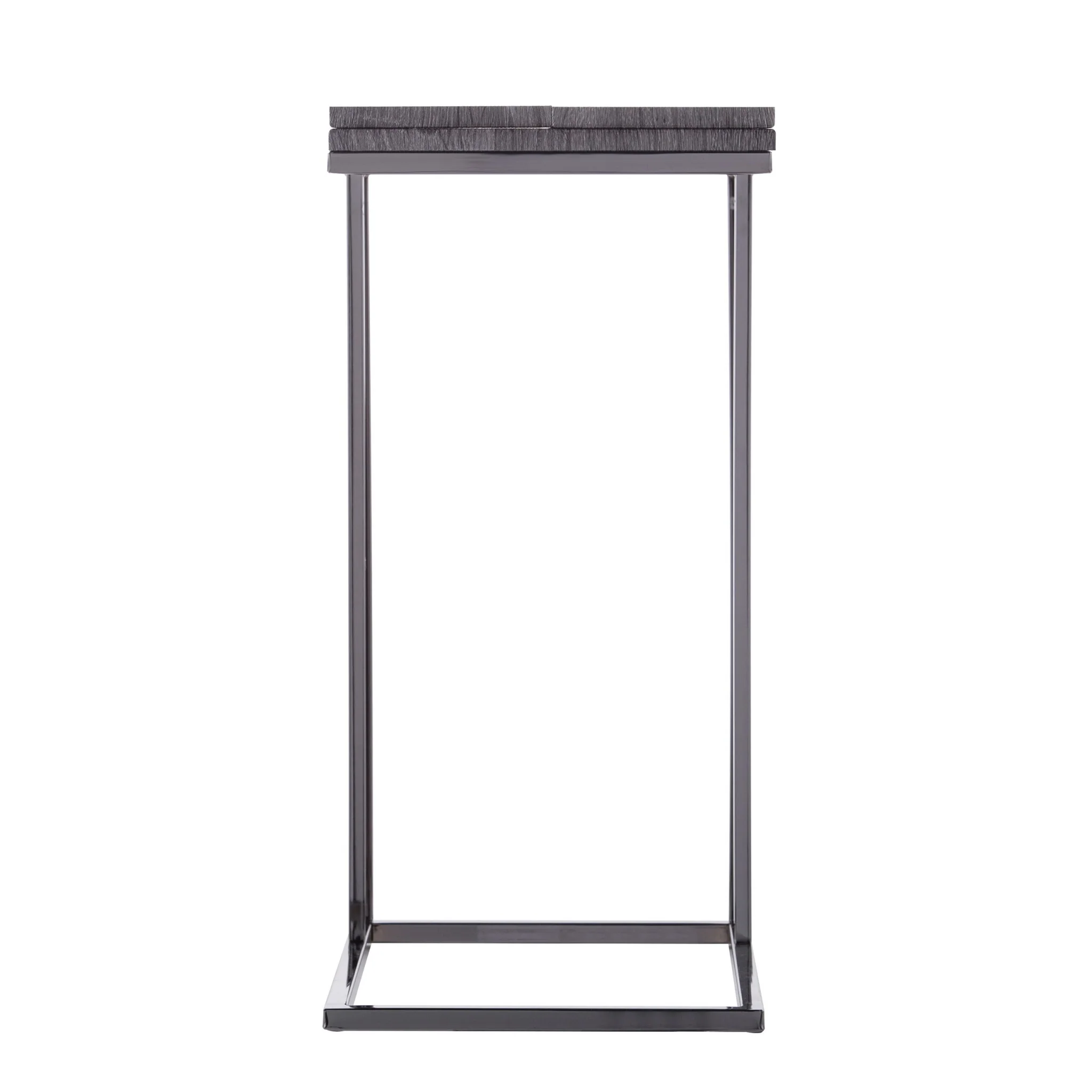 Silver And Gray Expandable Rectangular End Table By Homeroots - Image 3