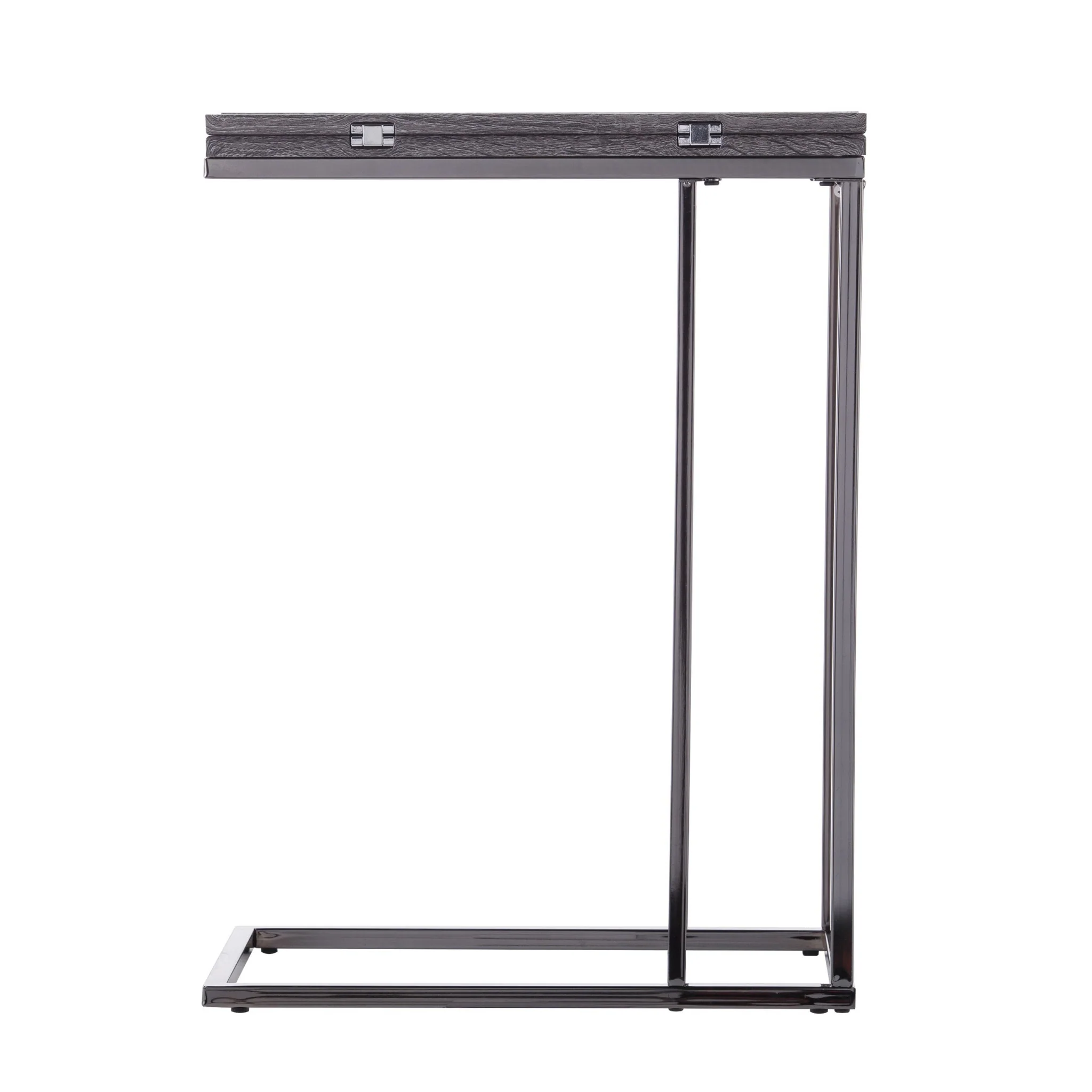 Silver And Gray Expandable Rectangular End Table By Homeroots - Image 4