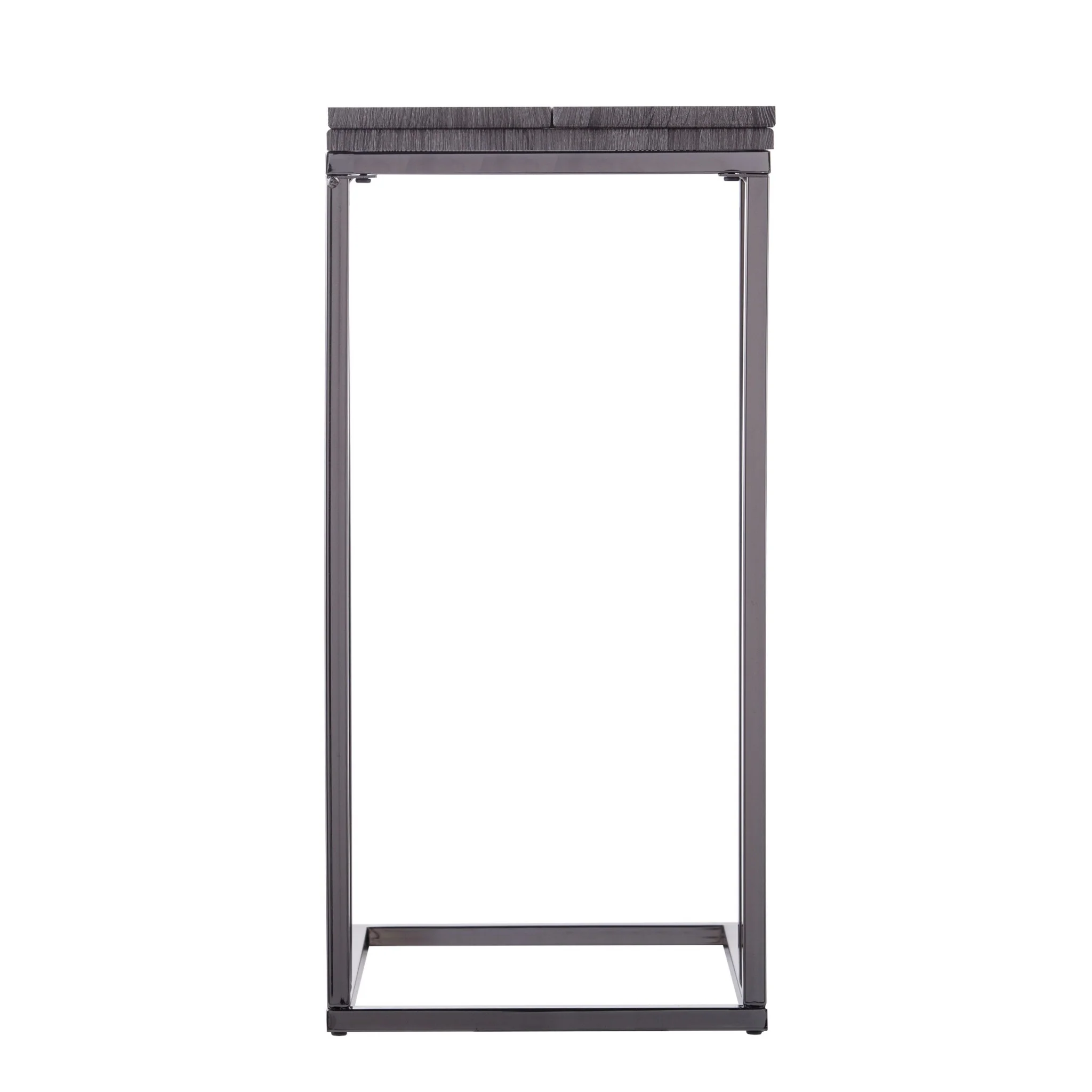 Silver And Gray Expandable Rectangular End Table By Homeroots - Image 5