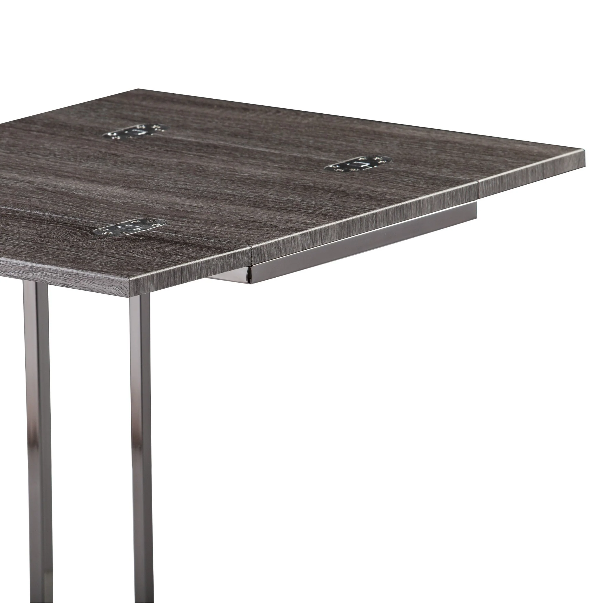 Silver And Gray Expandable Rectangular End Table By Homeroots - Image 8
